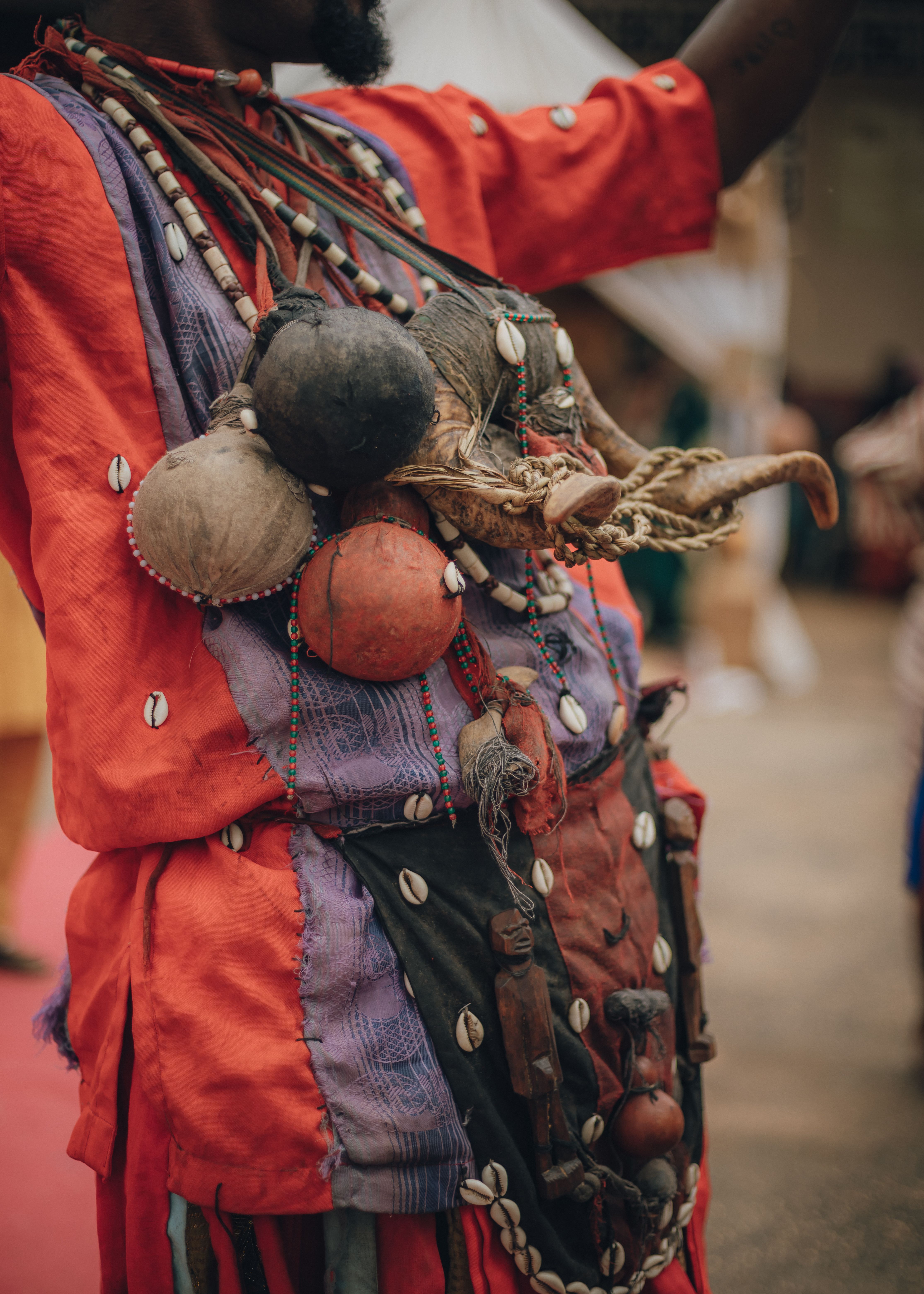 Traditional African Attire with Beaded Accessories · Free Stock Photo