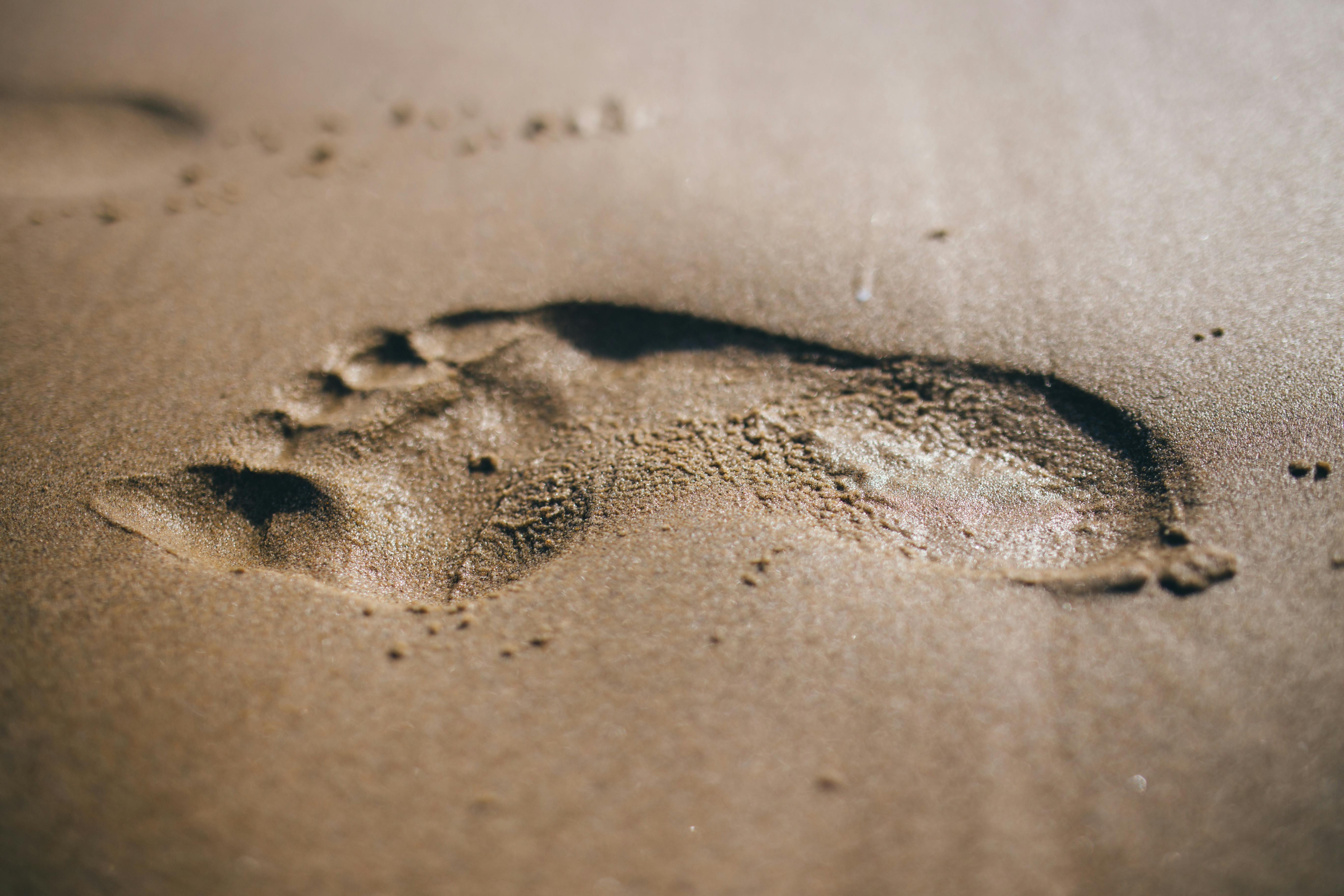 footprints in the sand printable