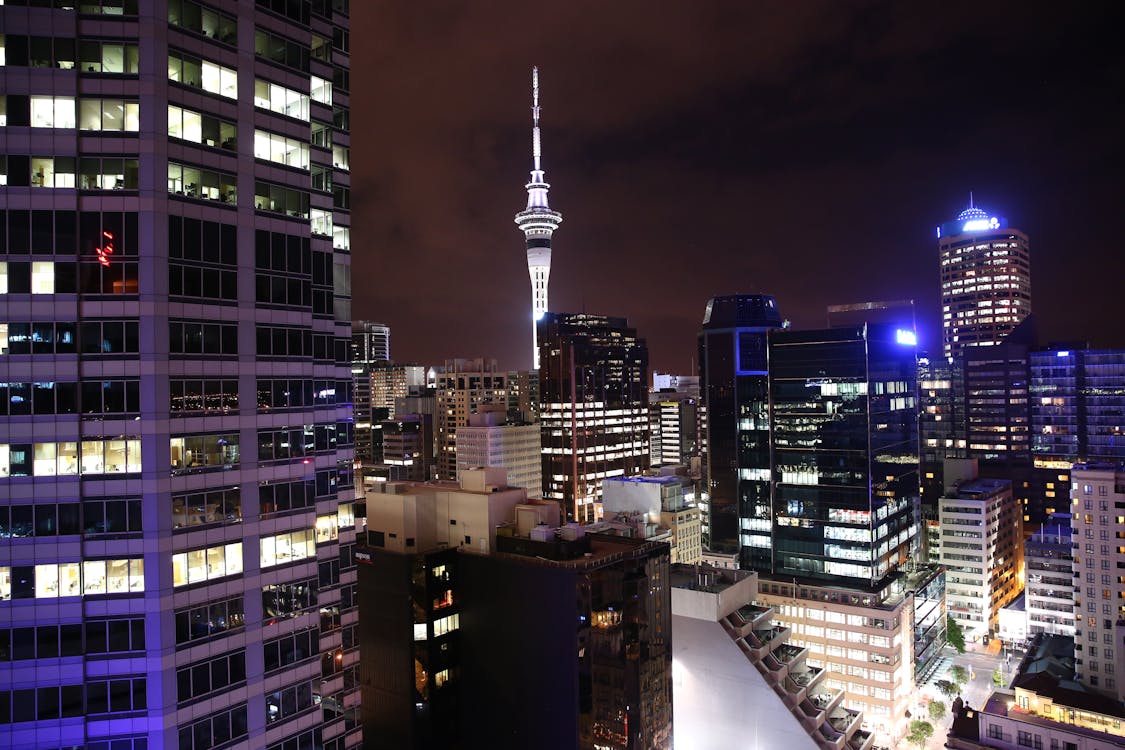 Free stock photo of auckland city night, cityscape