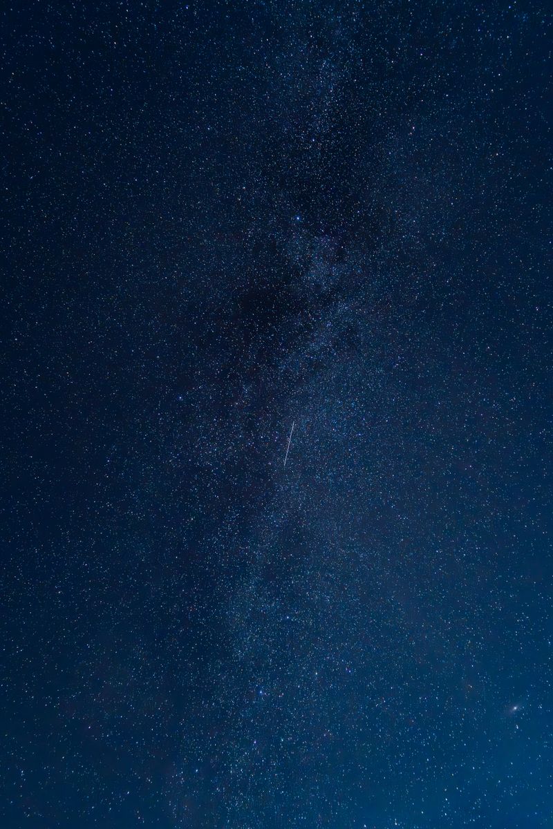 Stunning view of the Milky Way with a shooting star in a clear night sky.