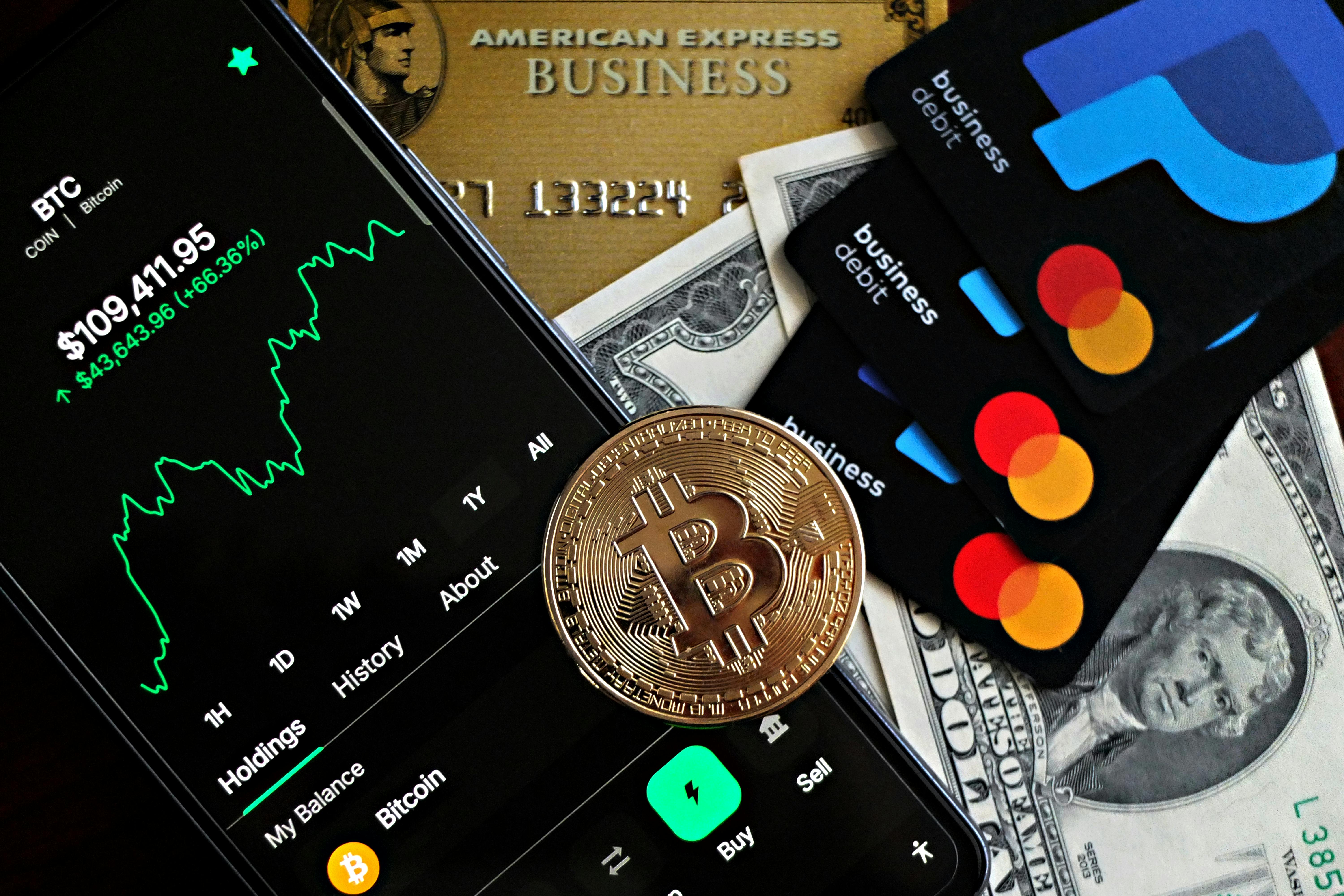 Cryptocurrency and Financial Tools Collage · Free Stock Photo