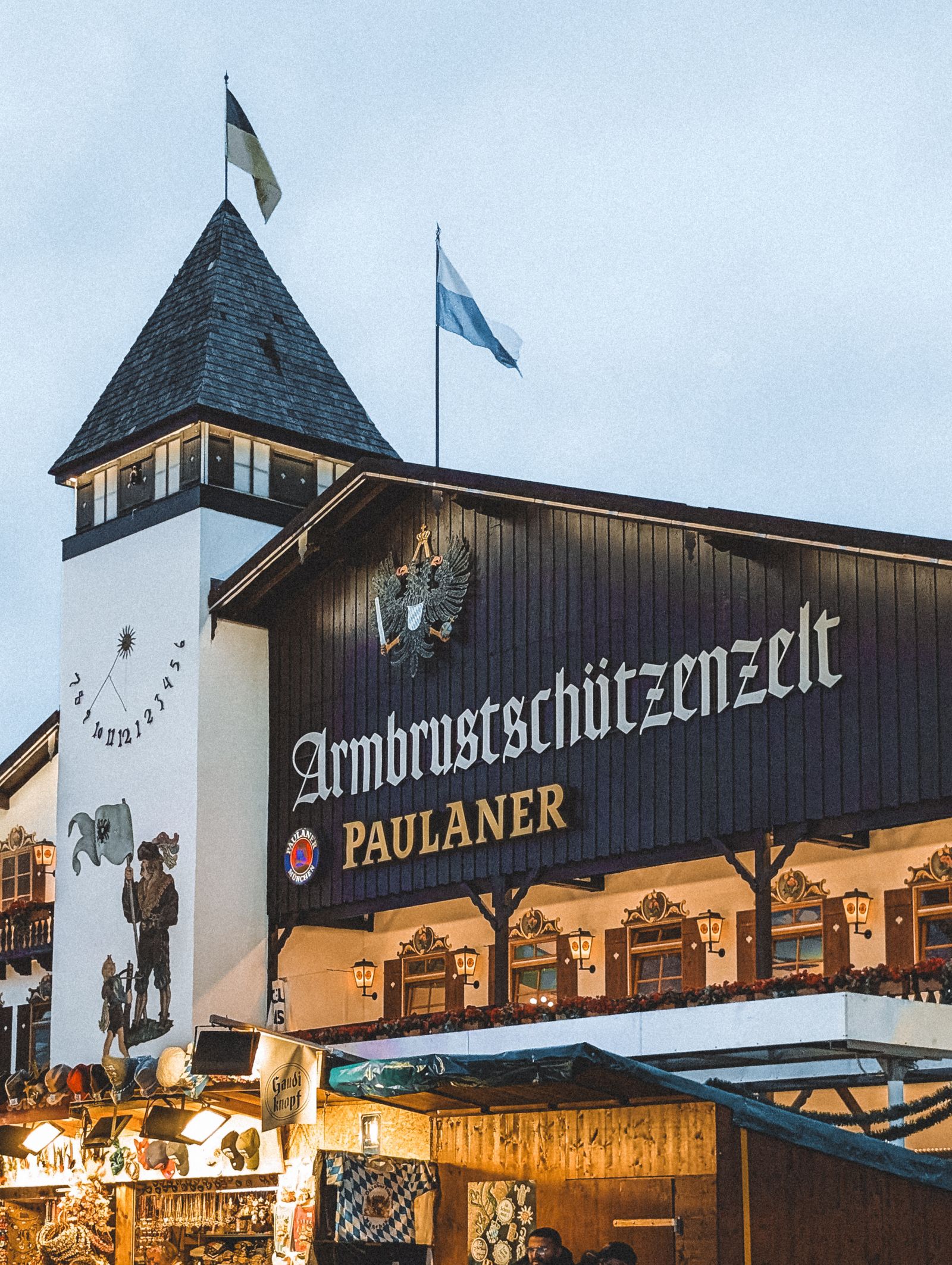 Oktoberfest beer tent in Munich, Germany