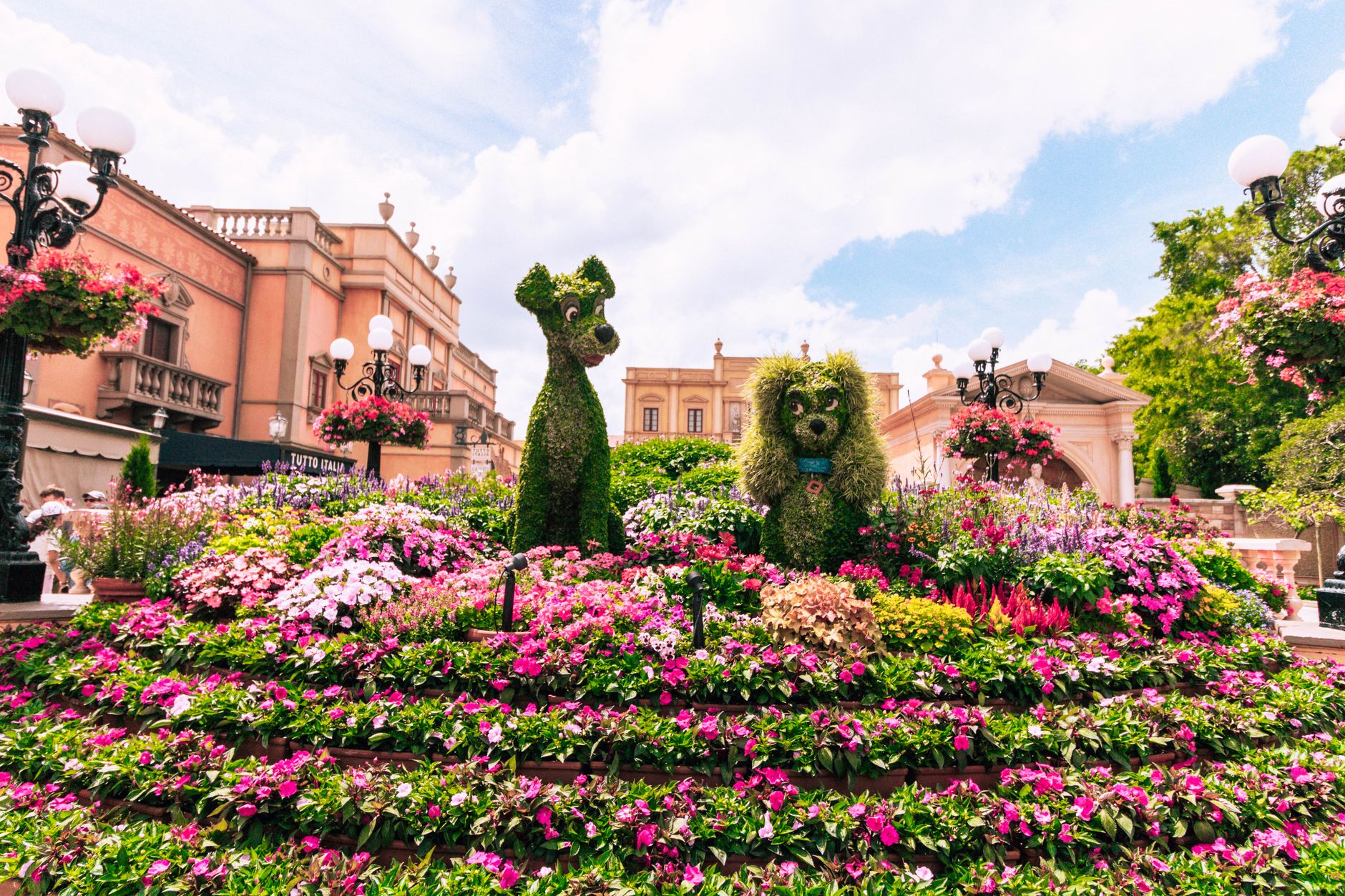 Disneyland vs Disney World for Young Children Floral character topiary display at EPCOT