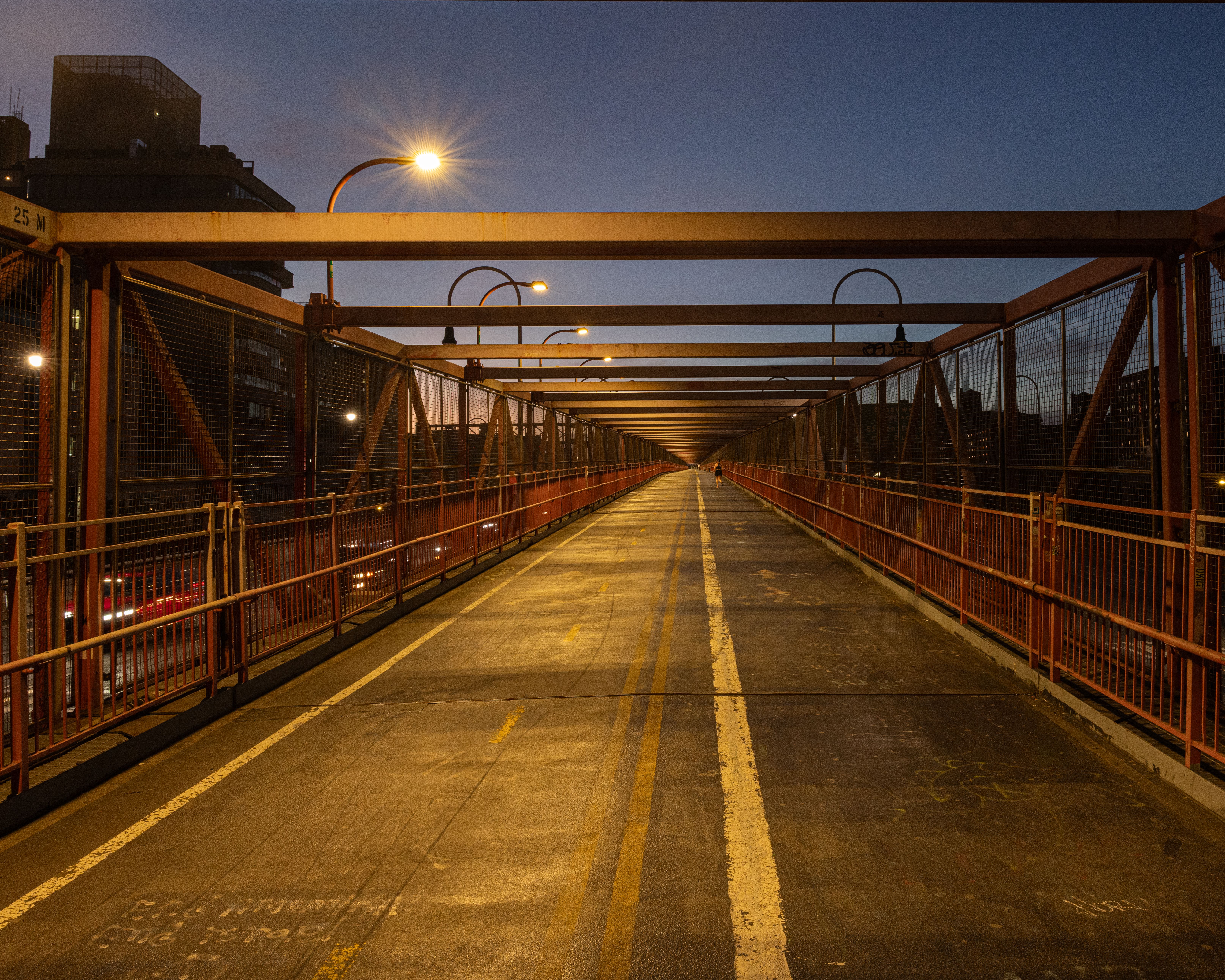 Brooklyn Bridge Footpath at Twilight · Free Stock Photo