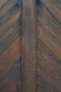 Close-up of Rustic Chevron Wooden Texture