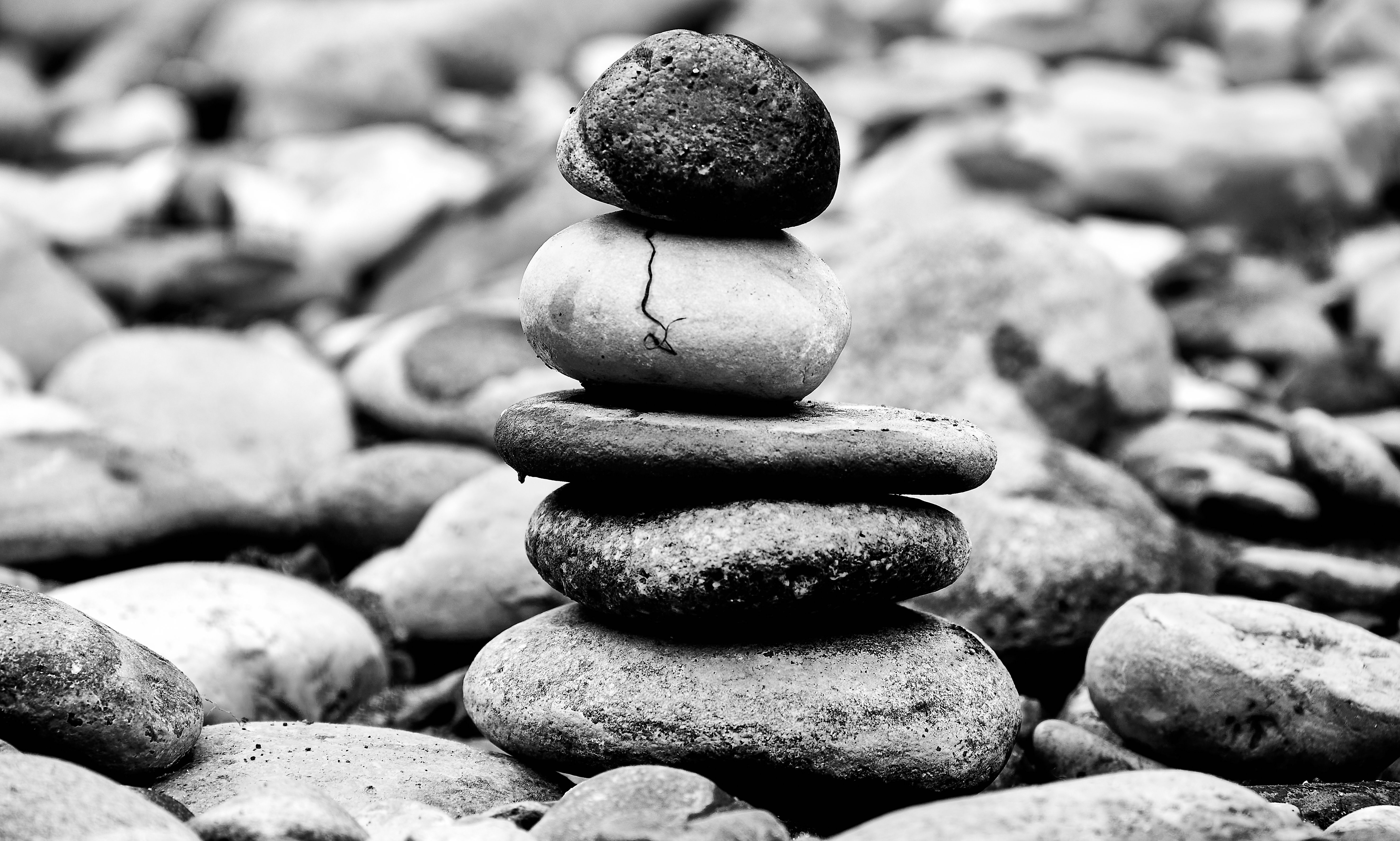 stacked interconnected stones path