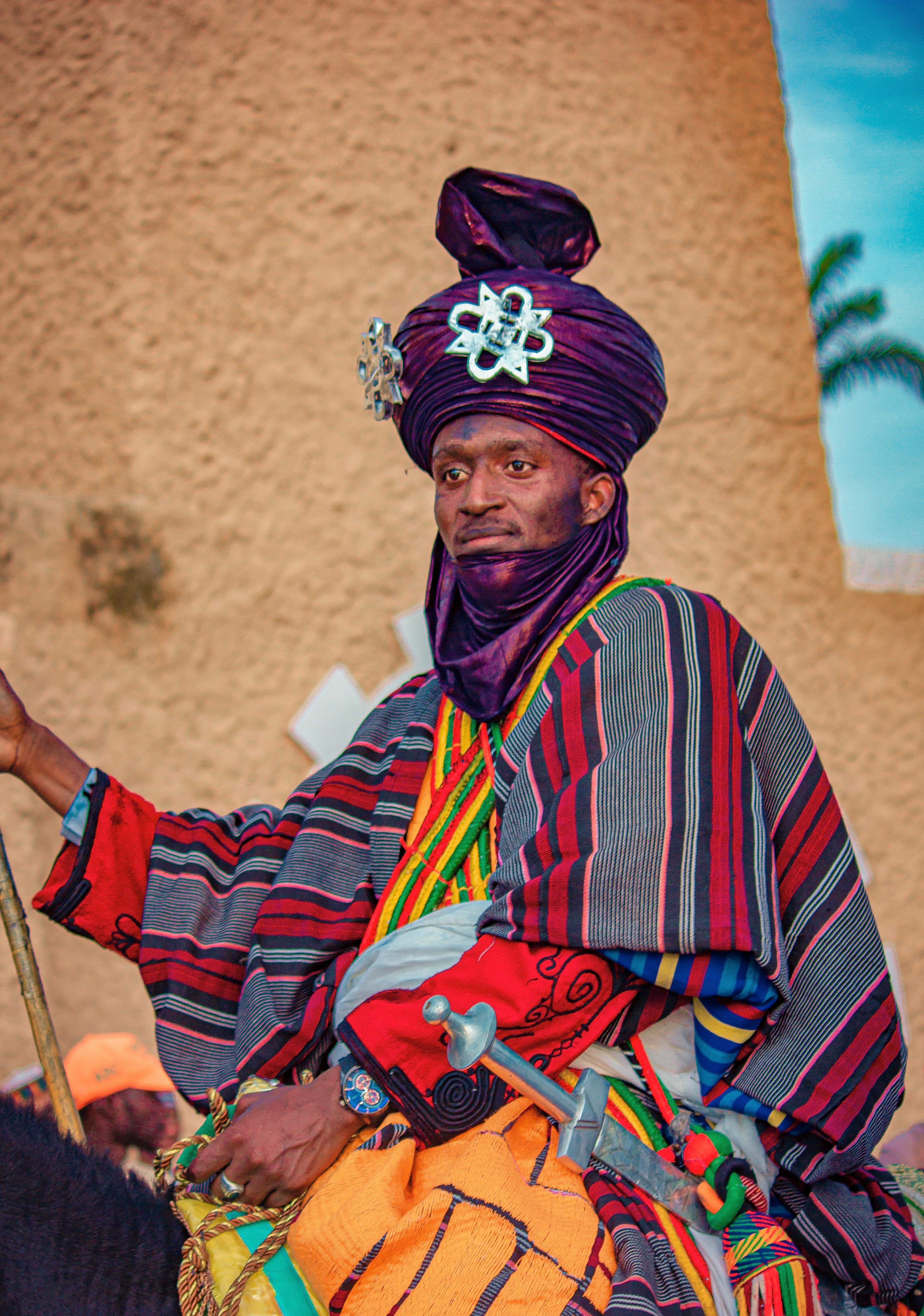 Traditional African Rider in Colorful Attire · Free Stock Photo