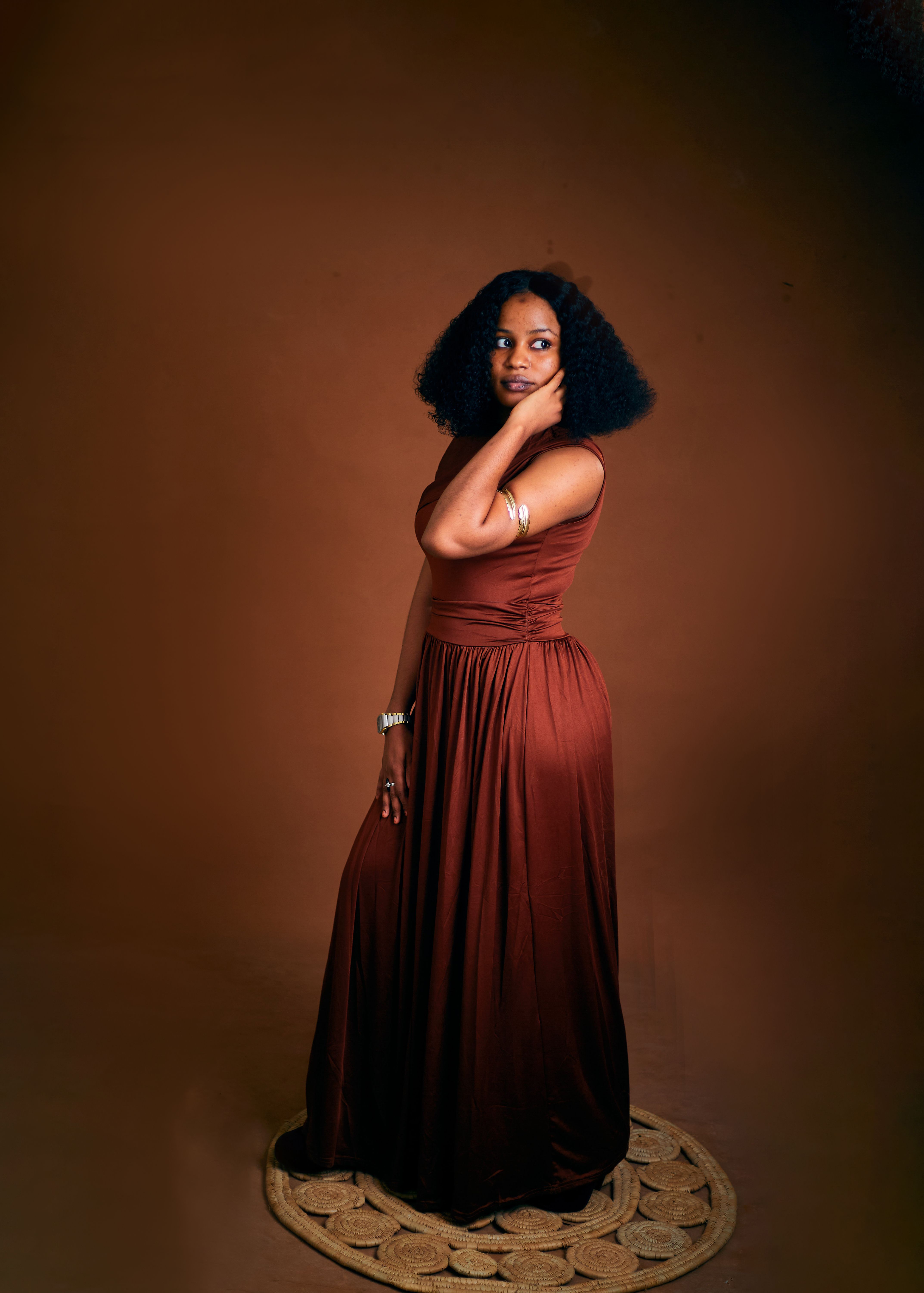 brown plus size dresses Brown Plus Size Chiffon Bridesmaid Dress Sweetheart Neck Beaded Applique main image 0