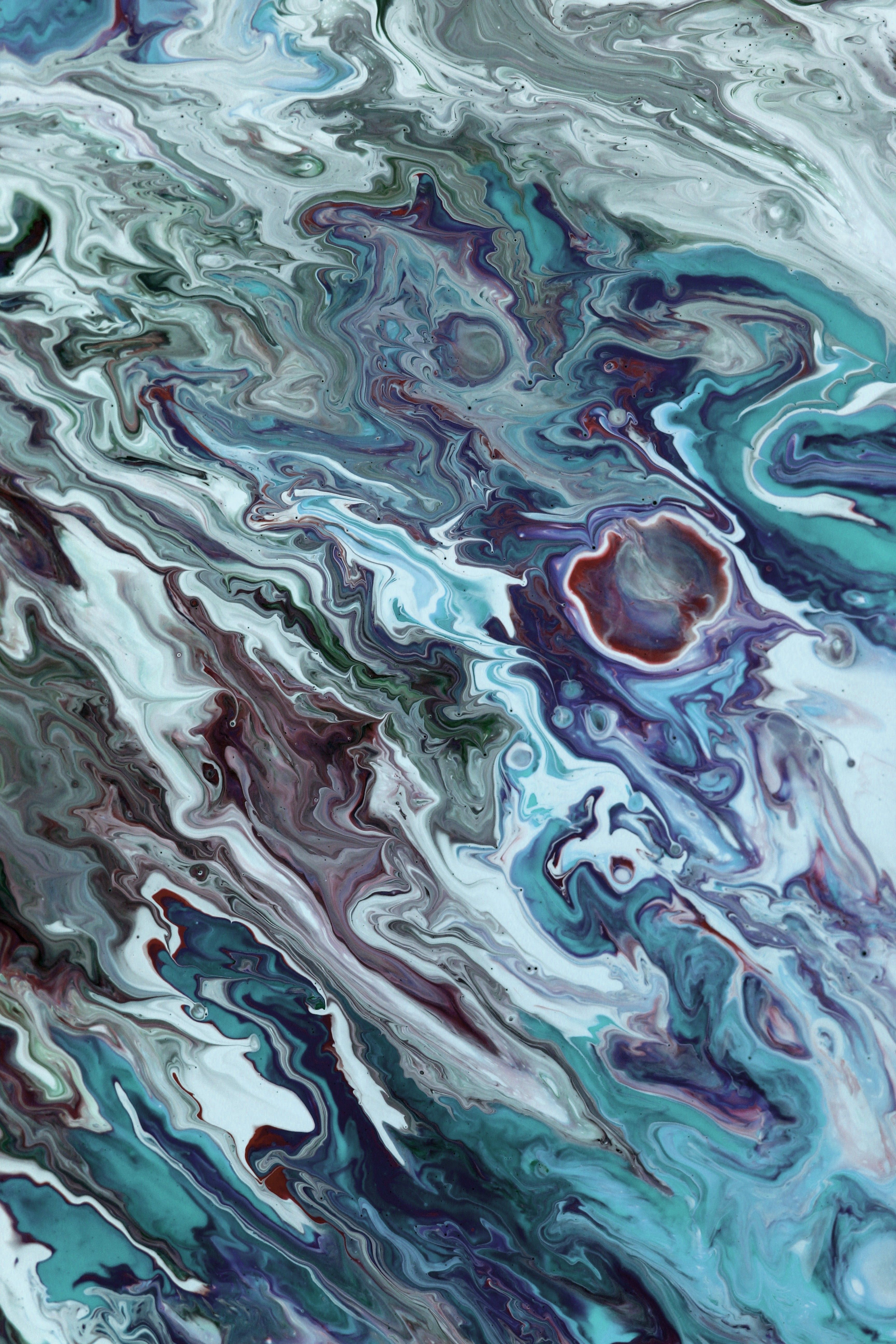 Abstract Fluid Art in Blue and Purple Hues · Free Stock Photo