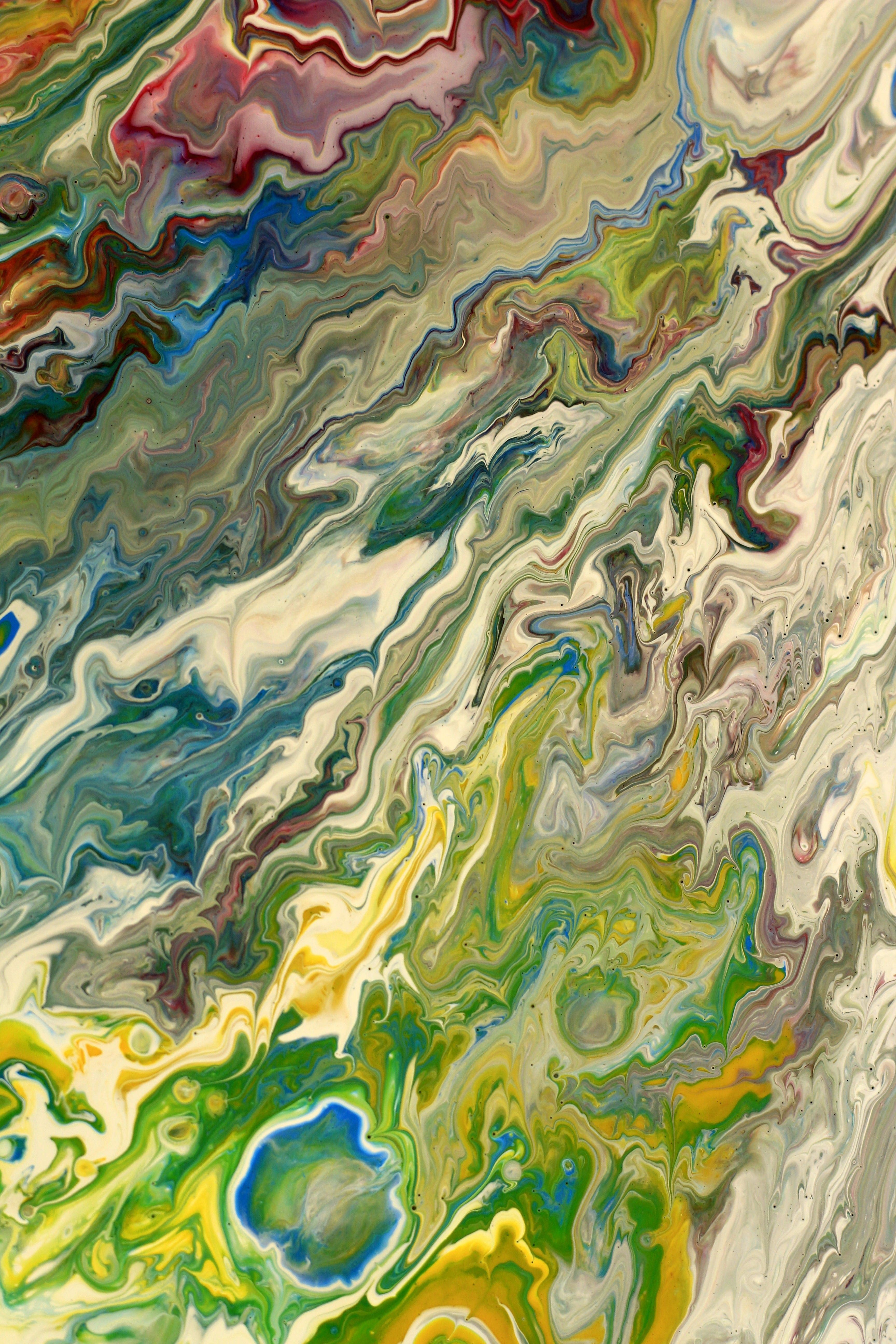 Vibrant Abstract Fluid Art with Swirling Colors · Free Stock Photo
