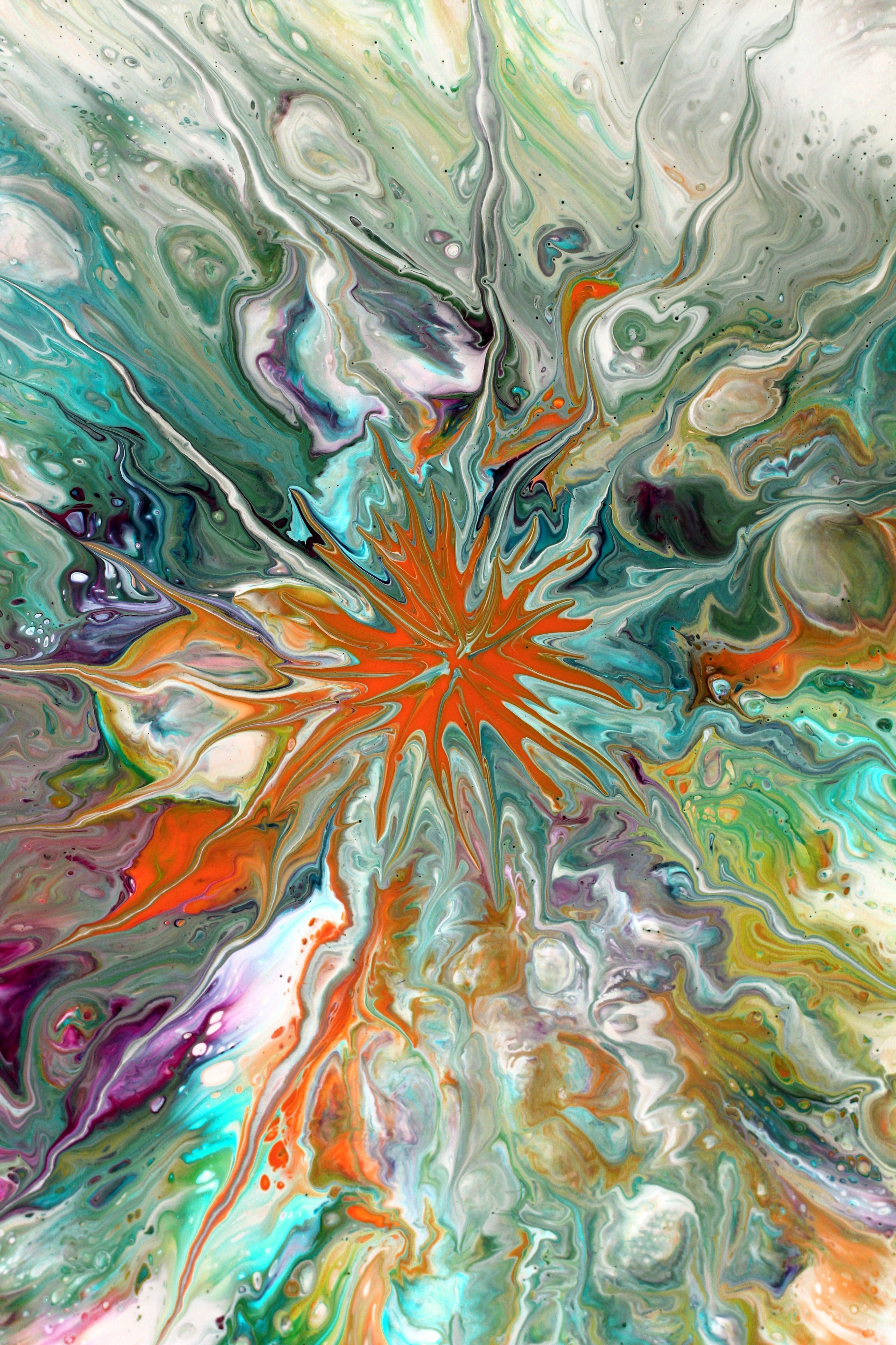Vibrant Abstract Fluid Art with Swirling Colors · Free Stock Photo