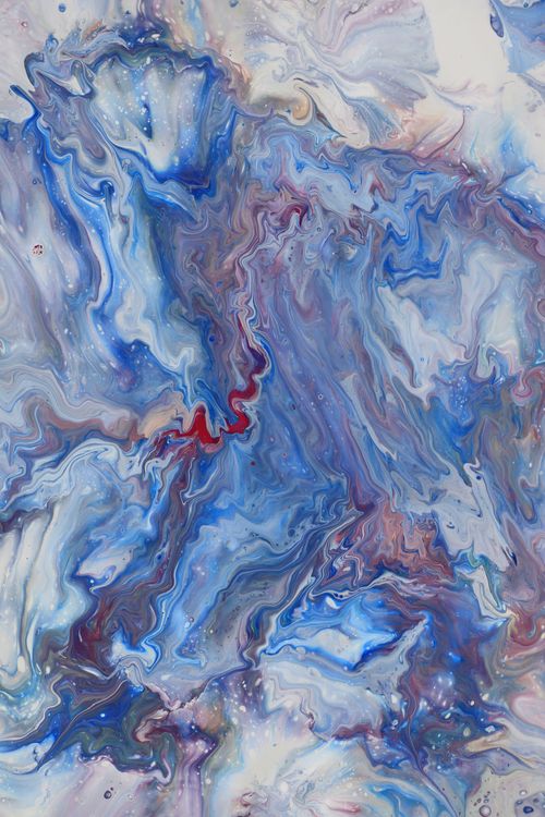 Abstract Blue and Red Swirls Painting · Free Stock Photo