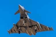 Eurofighter Jet in Flight Against Clear Blue Sky