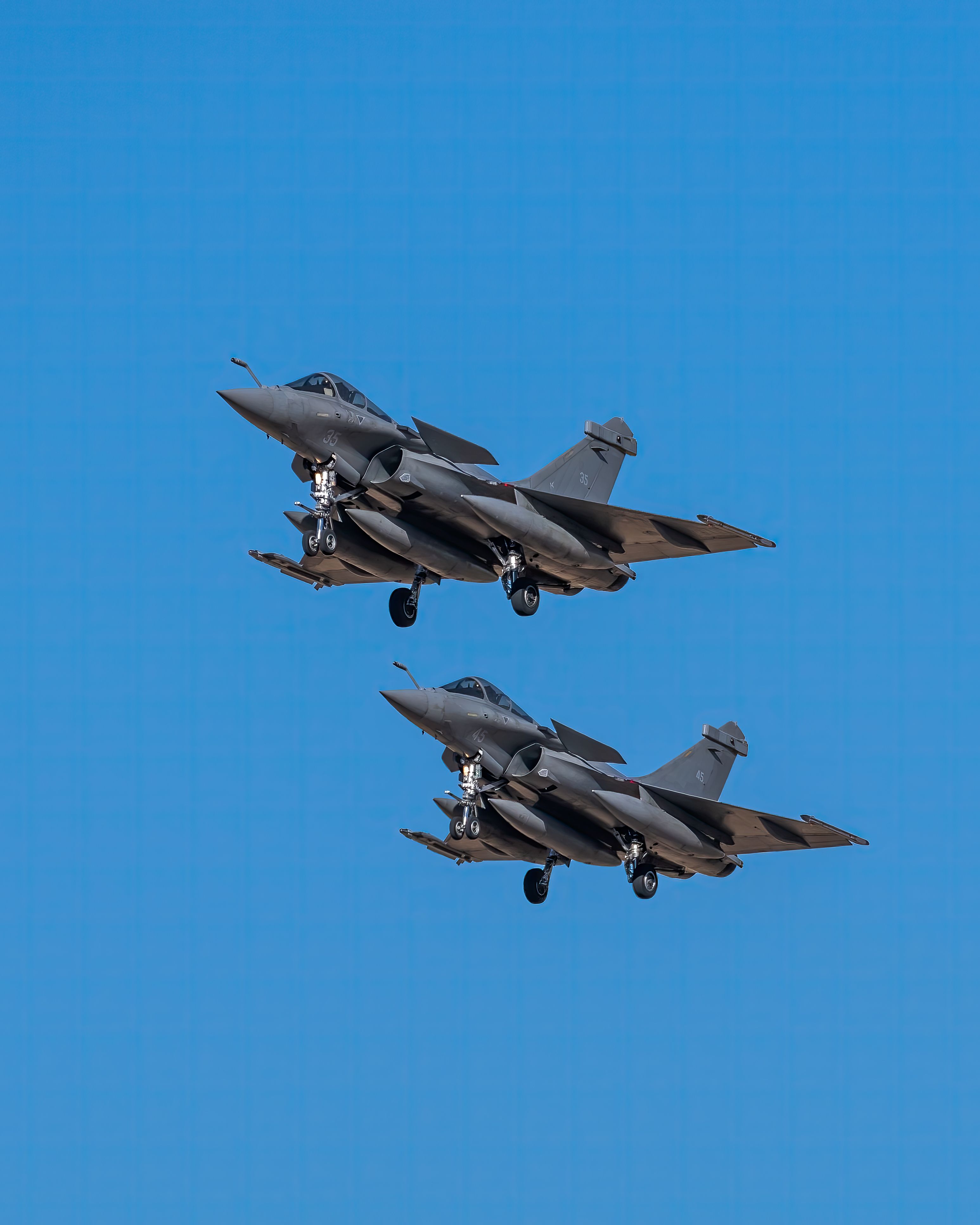 Two Dassault Rafale Fighter Jets in Flight · Free Stock Photo