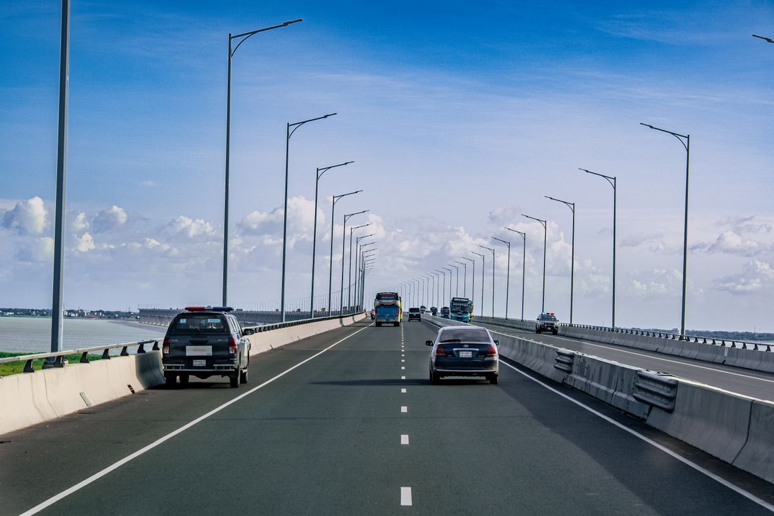 Padma Bridge Expressway Under Blue Sky · Free Stock Photo