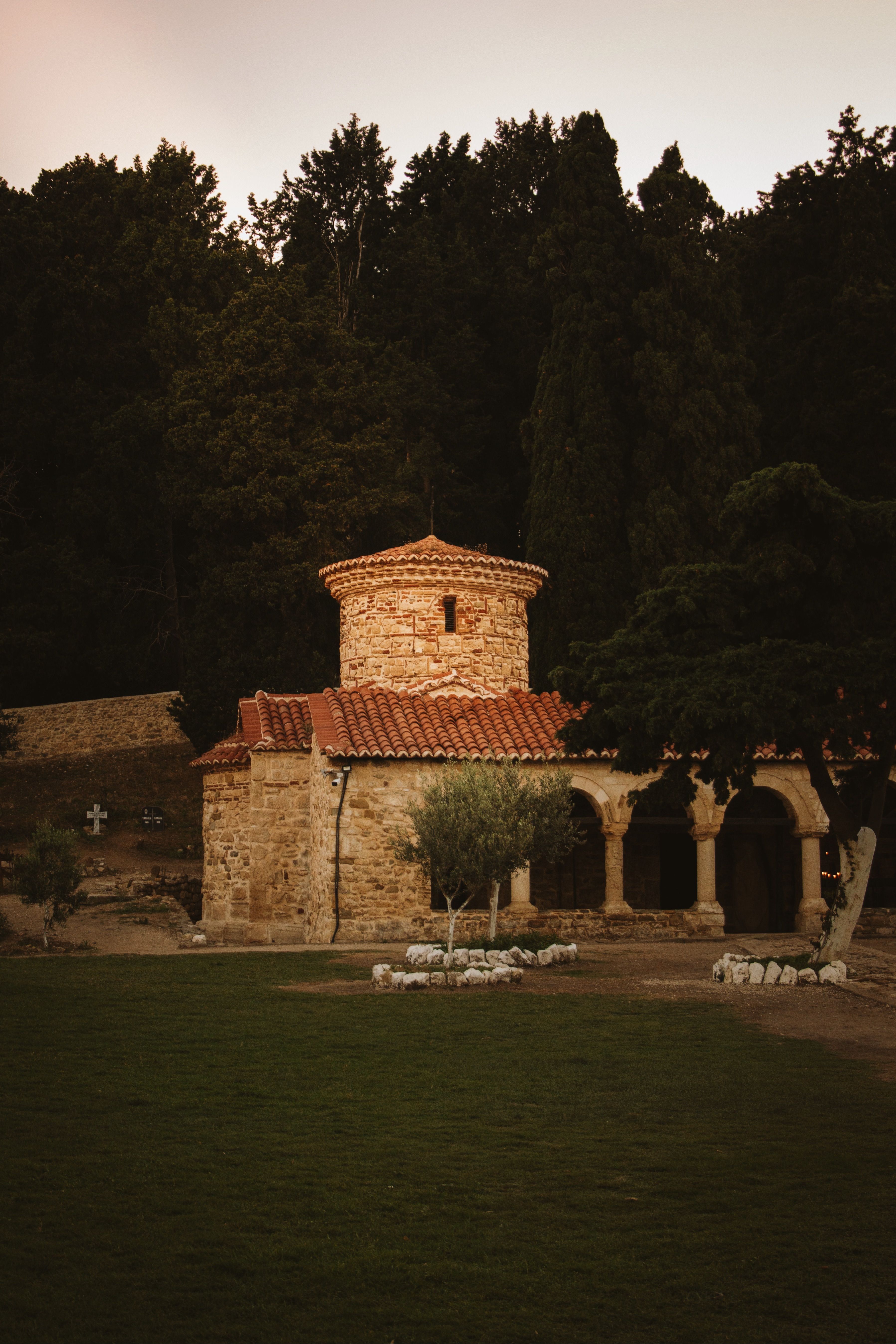 Historic Stone Monastery in Vlorë, Albania at Sunset · Free Stock Photo