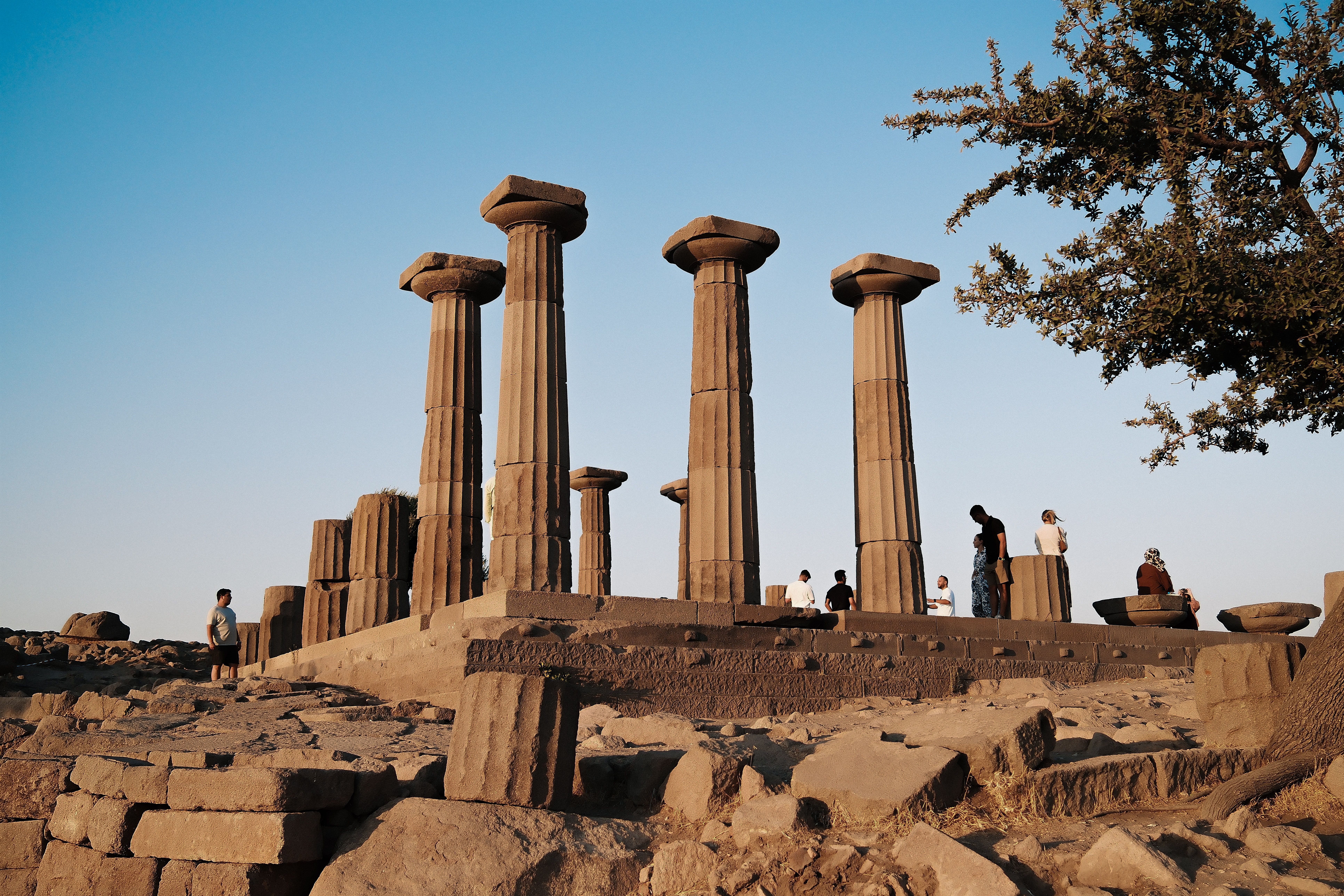 Ancient Temple Ruins at Assos at Sunset · Free Stock Photo