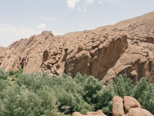 Free Stunning view of rocky landscape in Ait Ouglif, Morocco under clear skies. Stock Photo