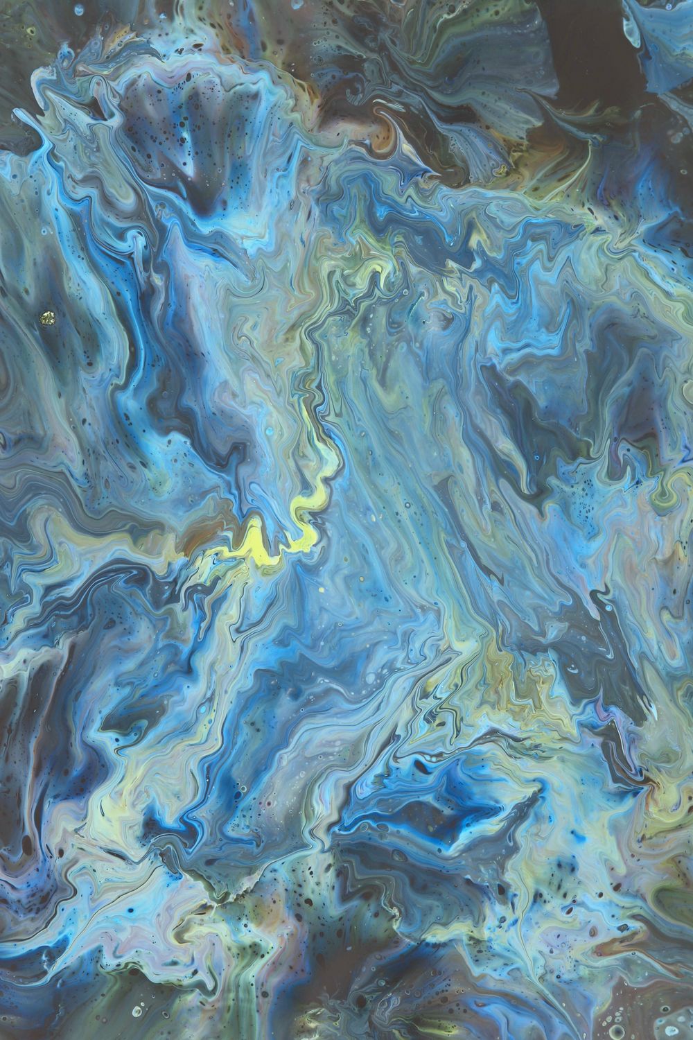 Vibrant Abstract Blue and Yellow Texture Art · Free Stock Photo