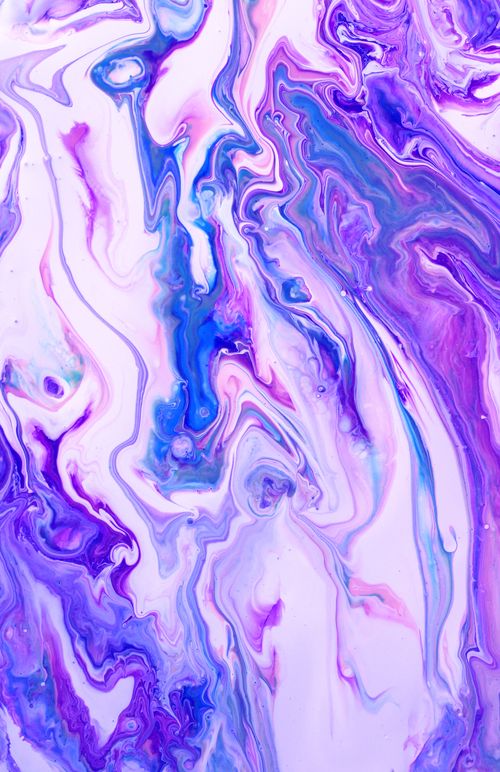 Free Captivating abstract fluid art with swirling purple and blue hues creating a dynamic and artistic design. Stock Photo