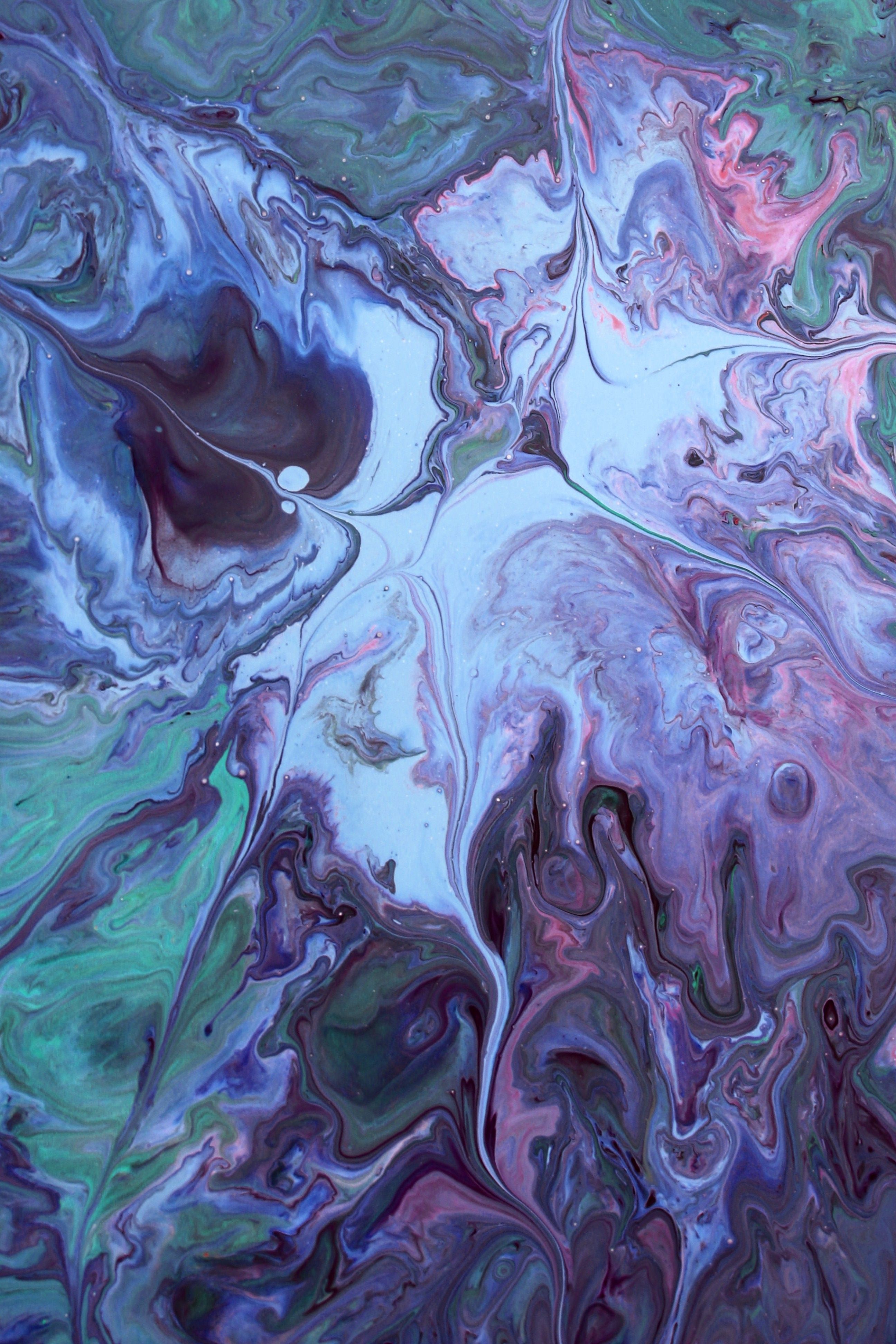 Vibrant Abstract Acrylic Paint Swirl Art · Free Stock Photo
