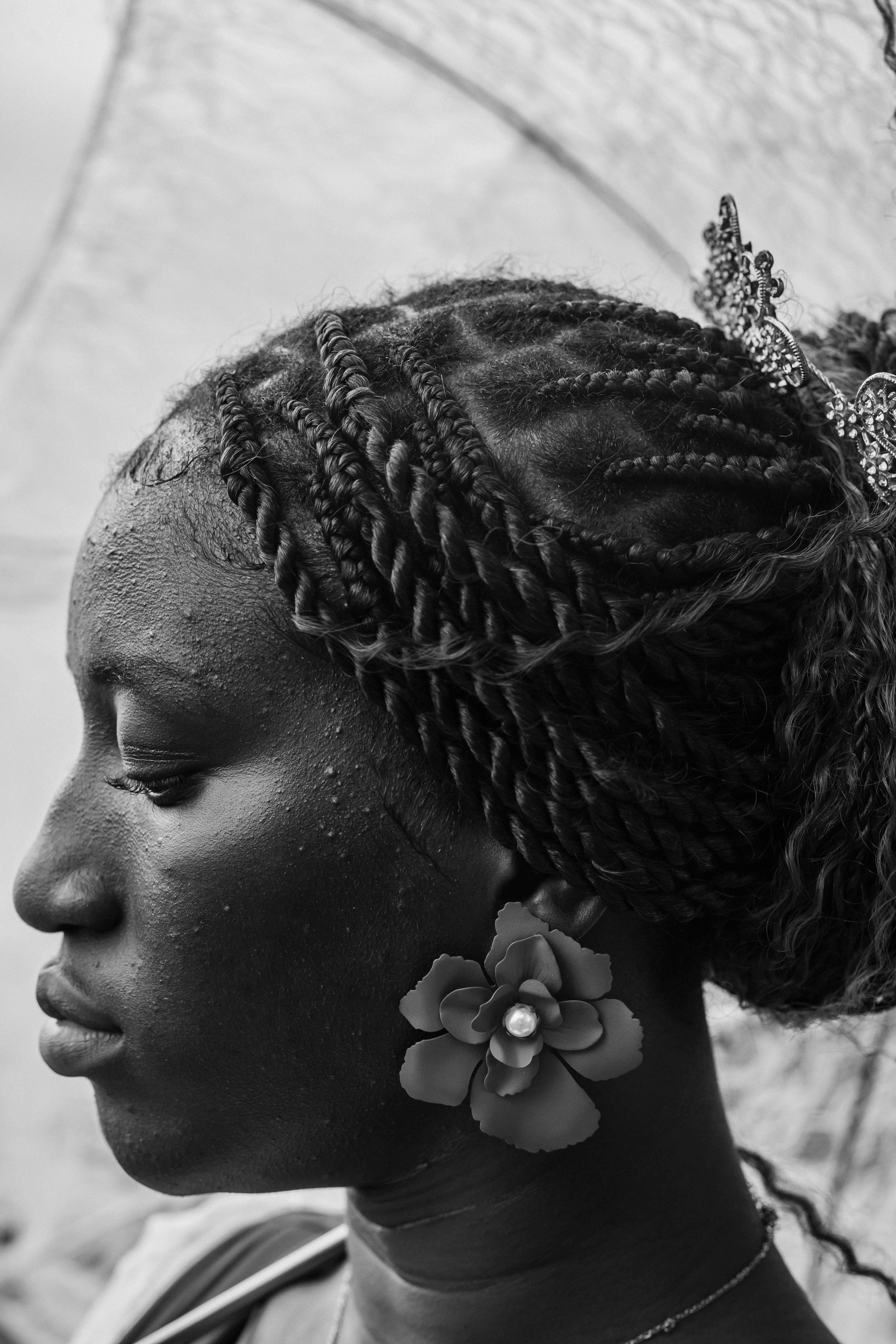 Elegant Black and White Portrait of African Woman · Free Stock Photo