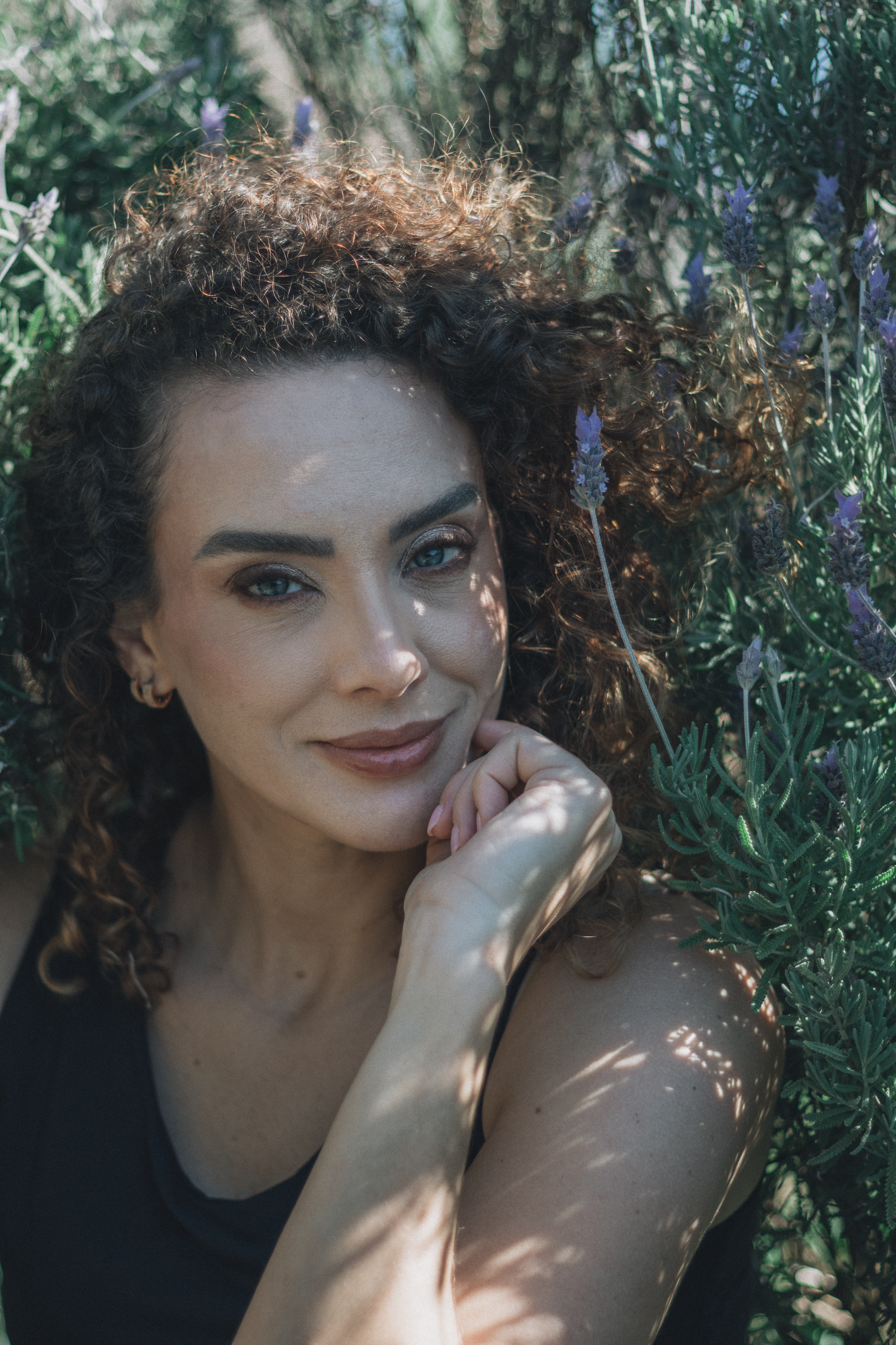 Portrait of Woman Amidst Lavender Outdoors · Free Stock Photo