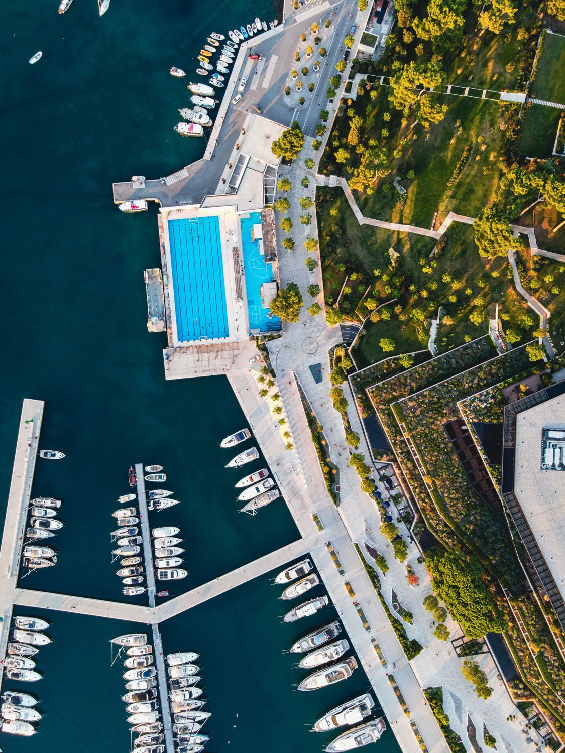 Aerial View of Marina and Park in Koper, Slovenia · Free Stock Photo