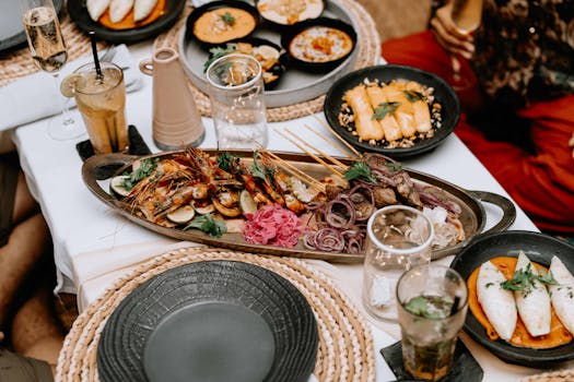 A beautifully arranged seafood platter served at a restaurant in Tanzania, capturing the essence of gourmet dining.