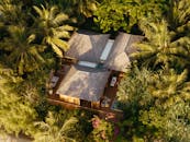 Aerial View of Luxury Villa in Tropical Zanzibar