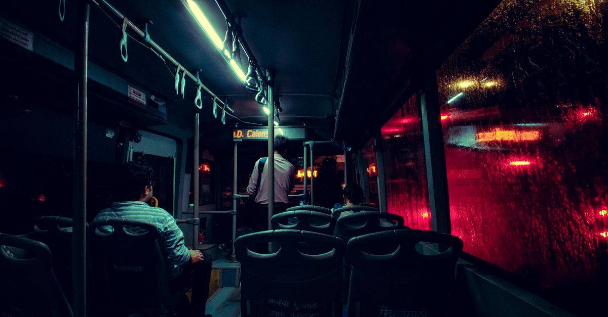 Bus Ride At Night Late Night Bus Ride in Mumbai City · Free Stock Photo