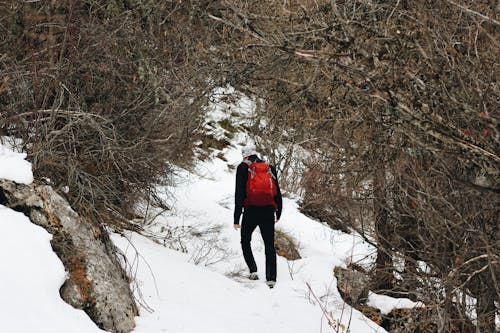 Man Standing on Snow