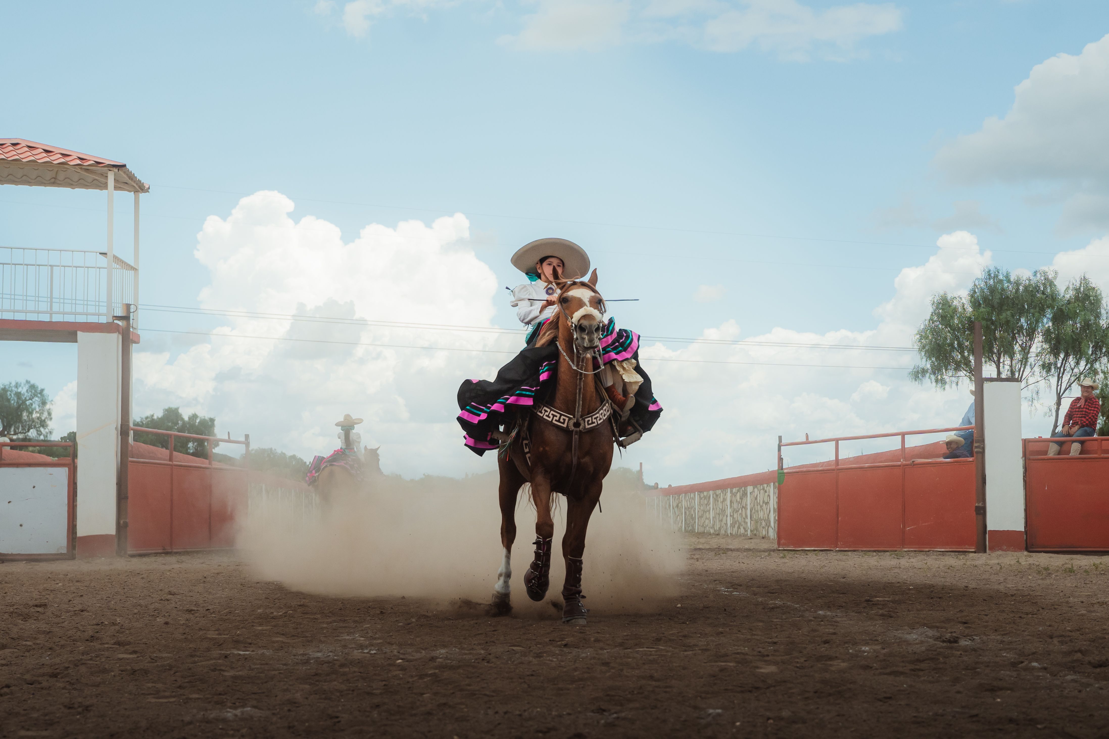 Charro riding in Hidalgo Mexico arena · Free Stock Photo
