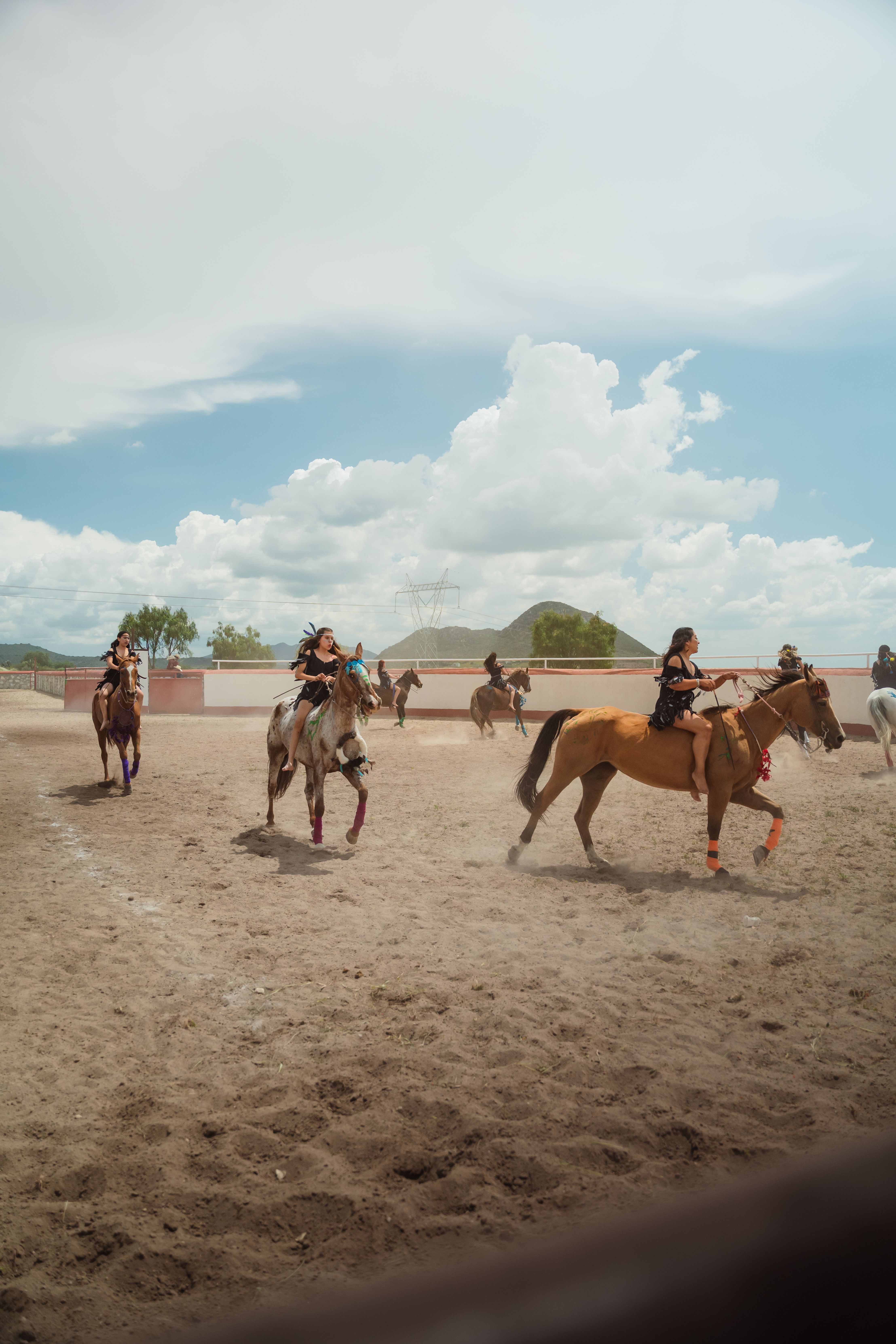 Traditional Mexican horse riding in Hidalgo arena · Free Stock Photo