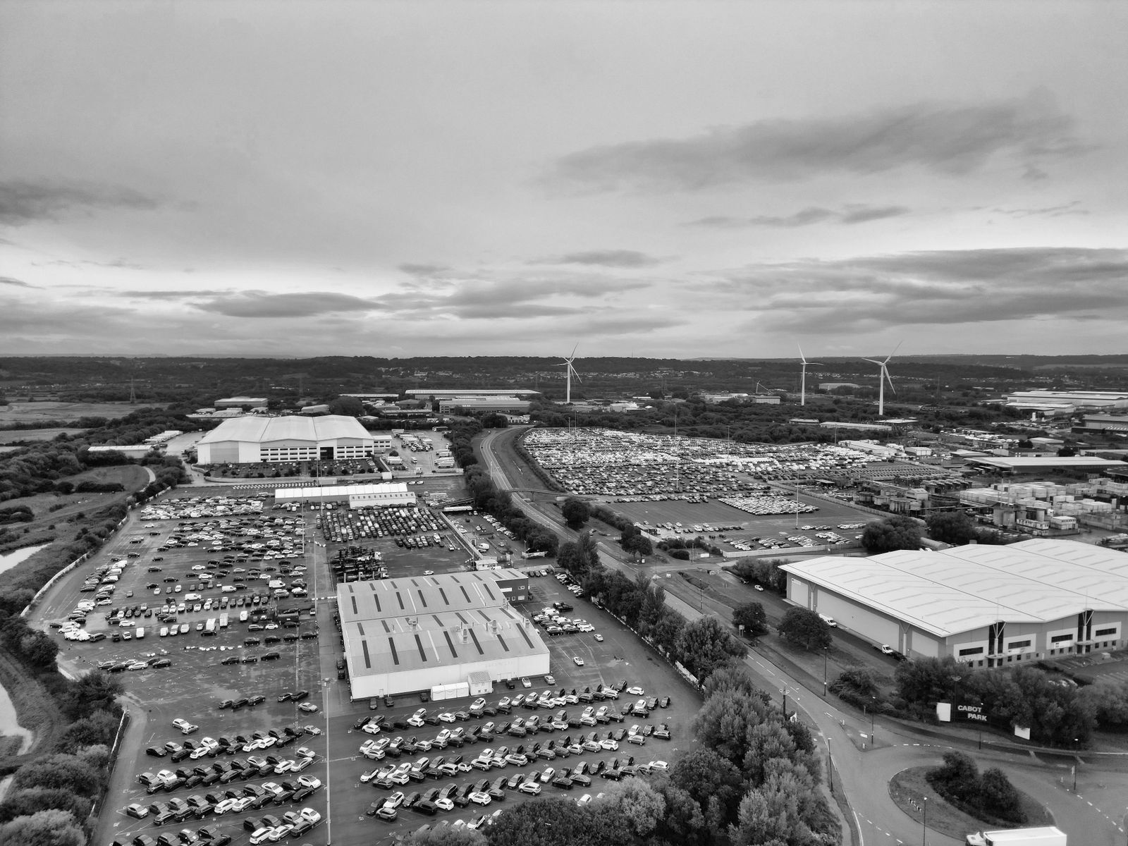 Commercial solar panels on an industrial rooftop in Cumbernauld