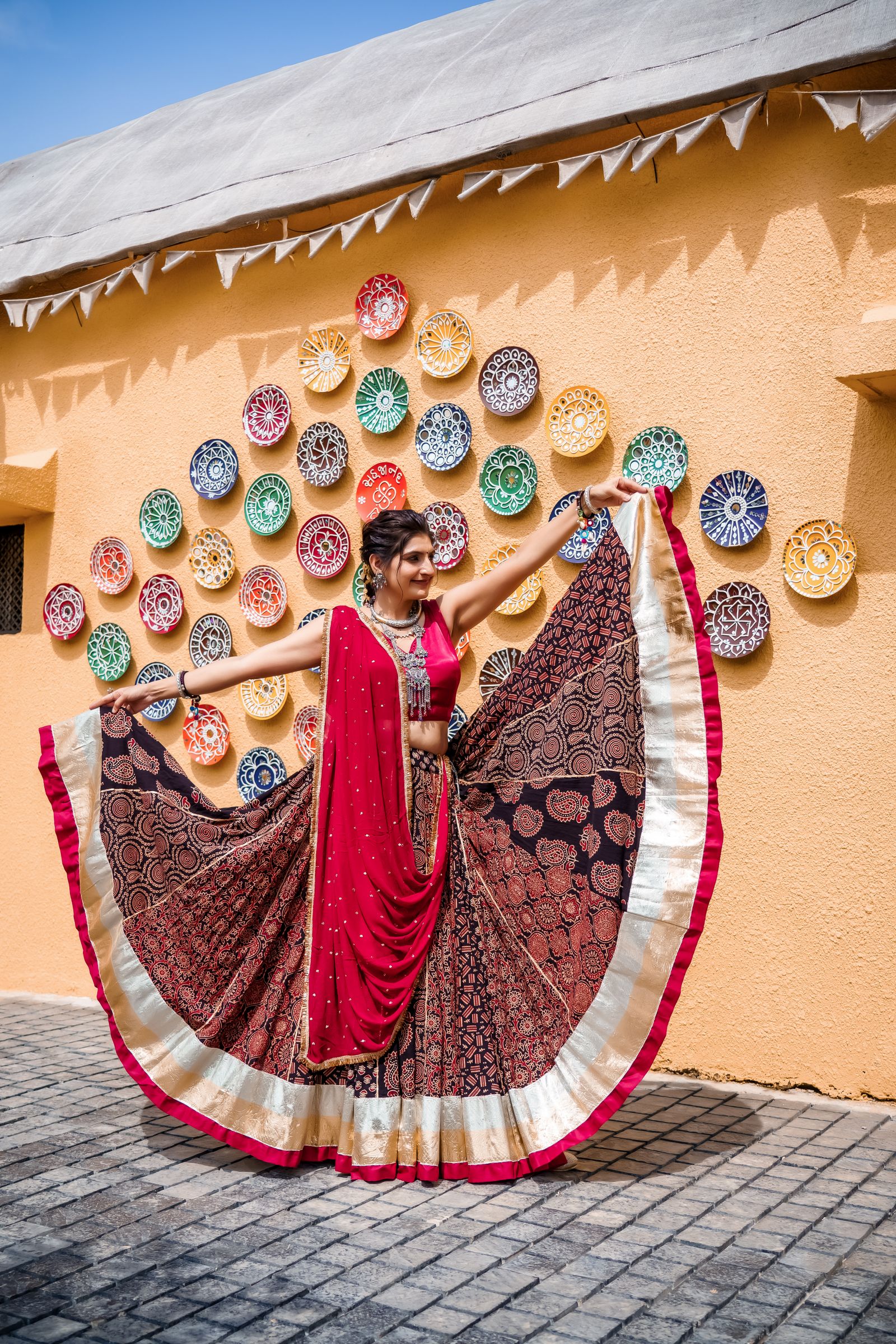 Indian Woman in Traditional Dress Posing Outdoors · Free Stock Photo