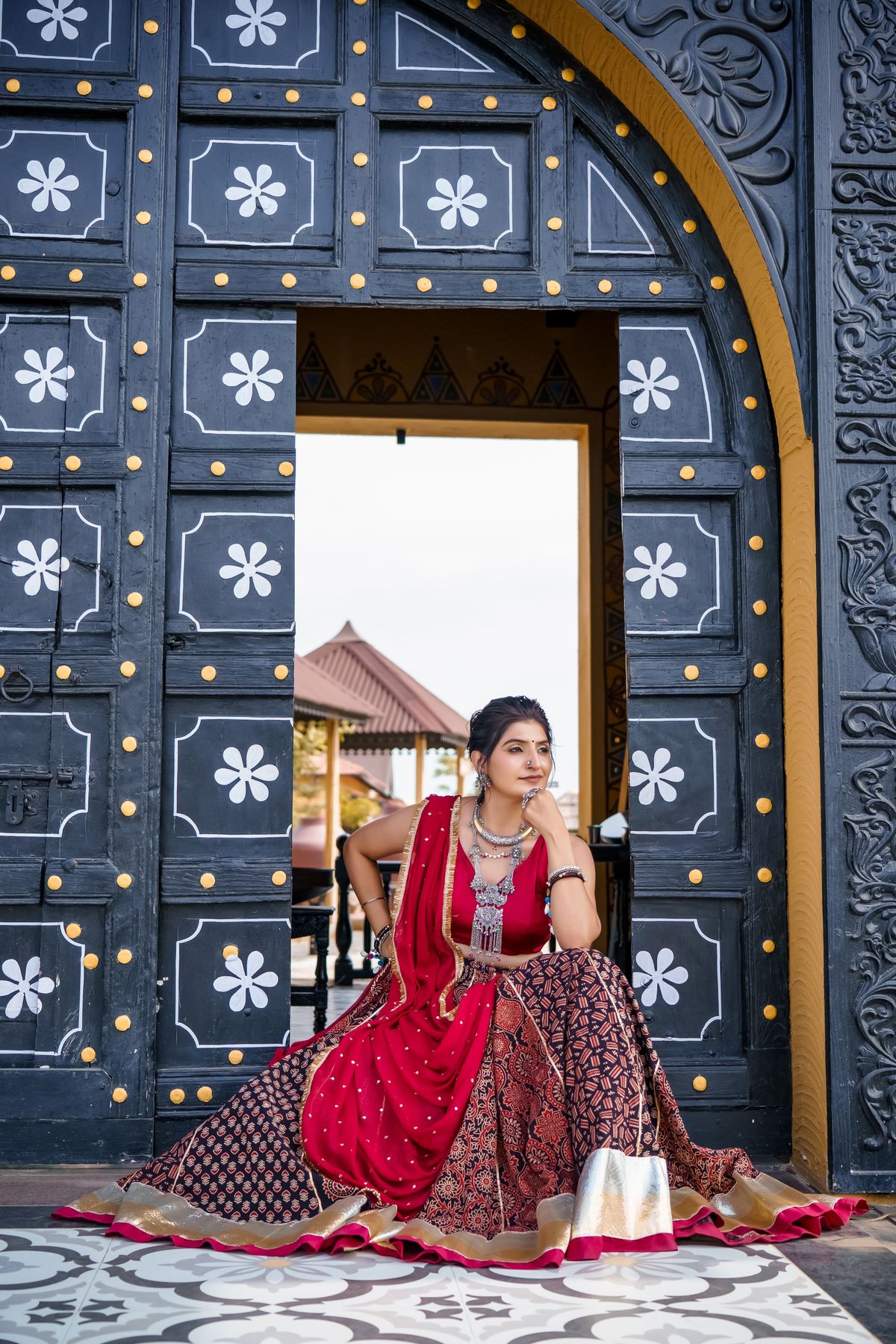 Indian Woman in Traditional Dress Posing Outdoors · Free Stock Photo