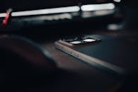 Close-Up of Smartphone on Desk with Blurred Background