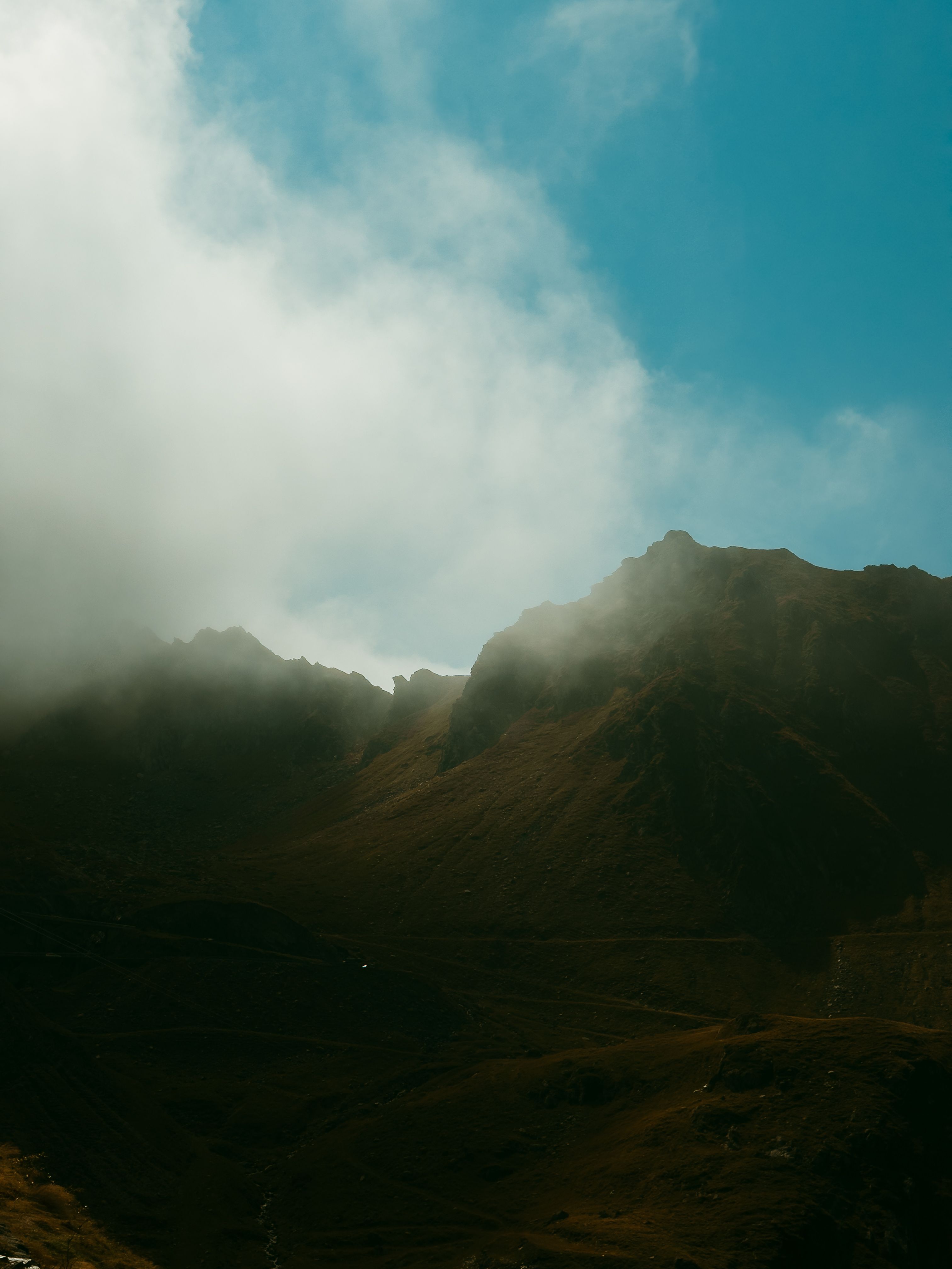 Atmospheric mountain landscape