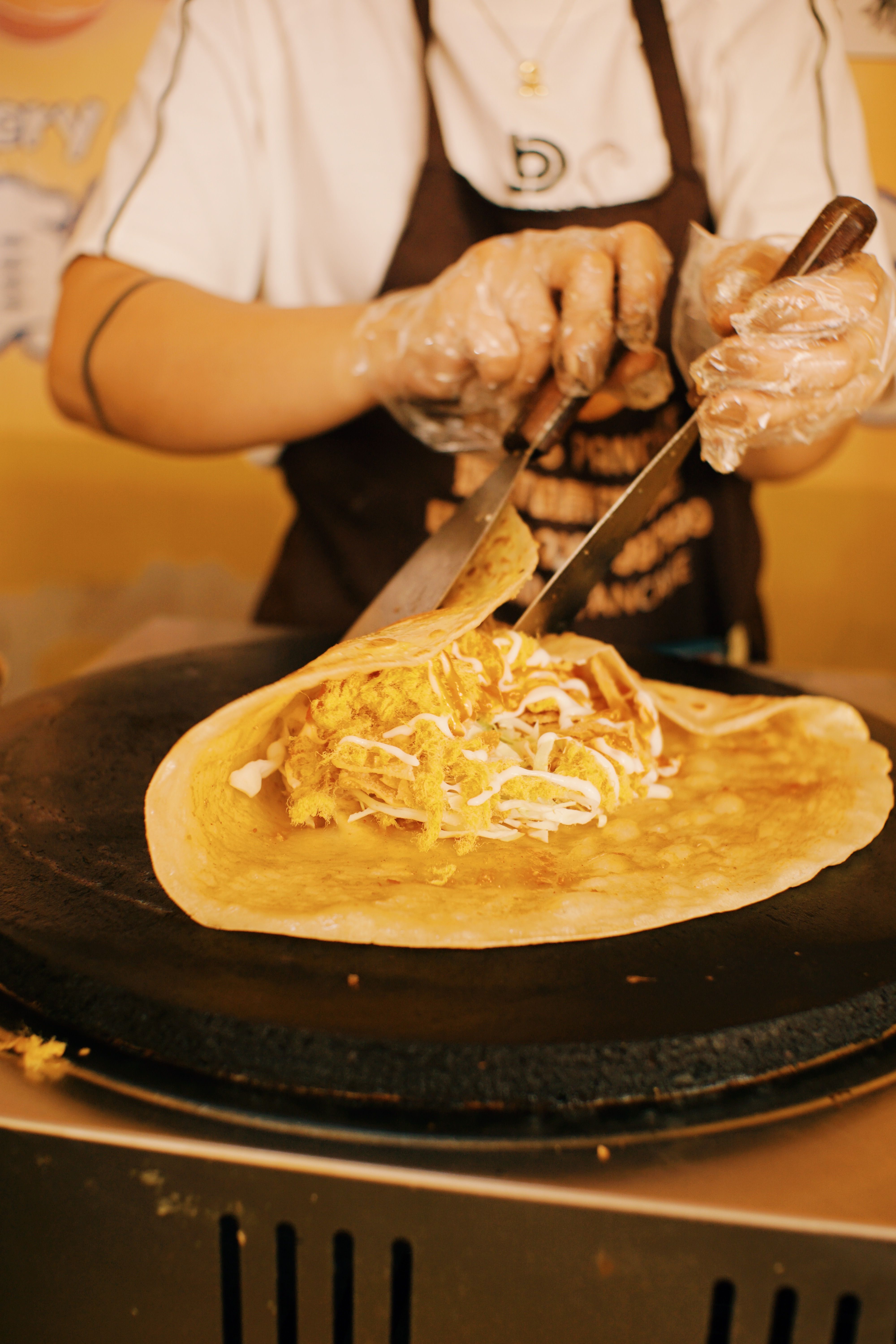 Jianbing Guozi (Crepe with Fried Dough) — street food from Tianjin, China