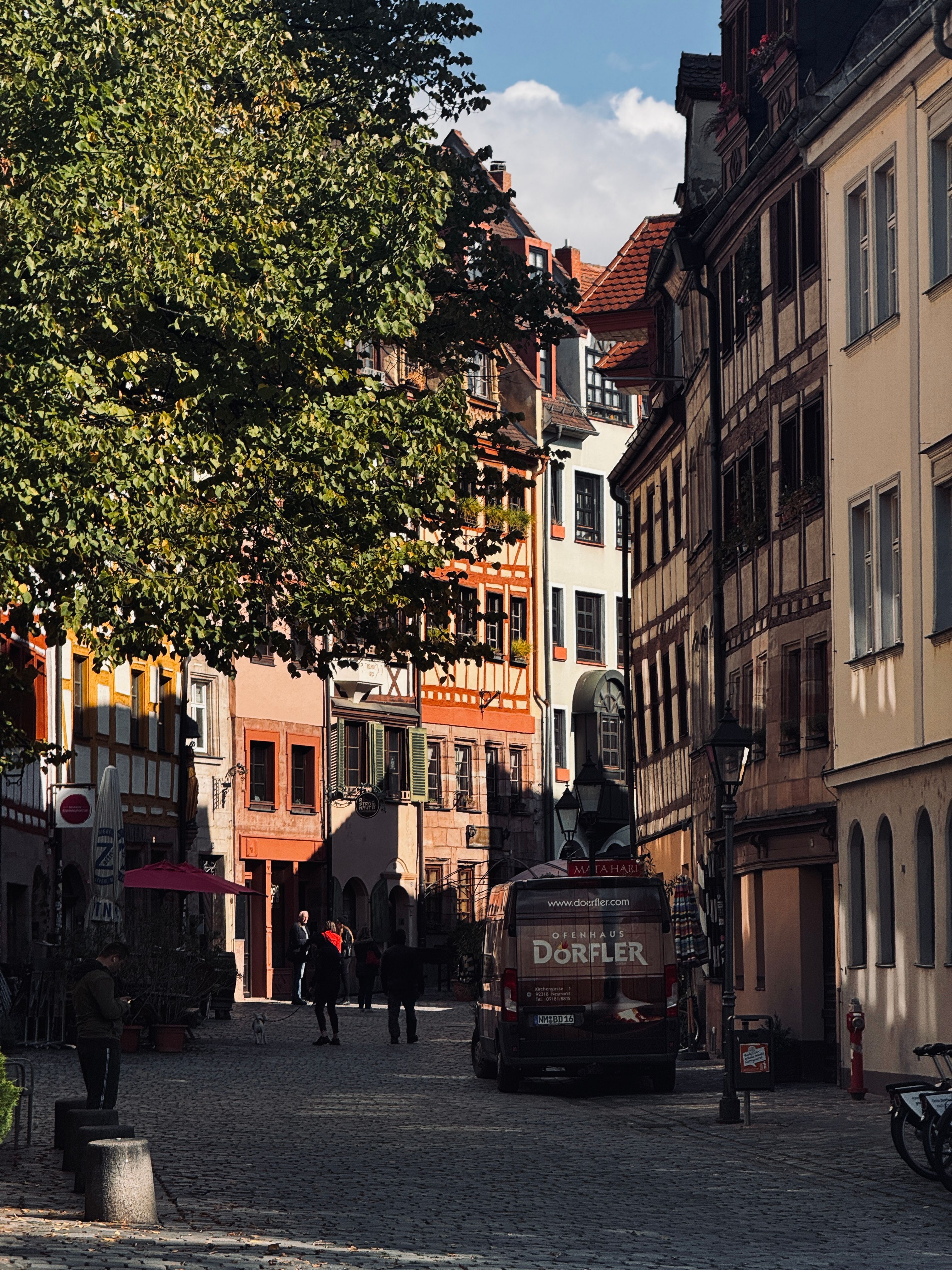 Charming Street in Historic European Town · Free Stock Photo