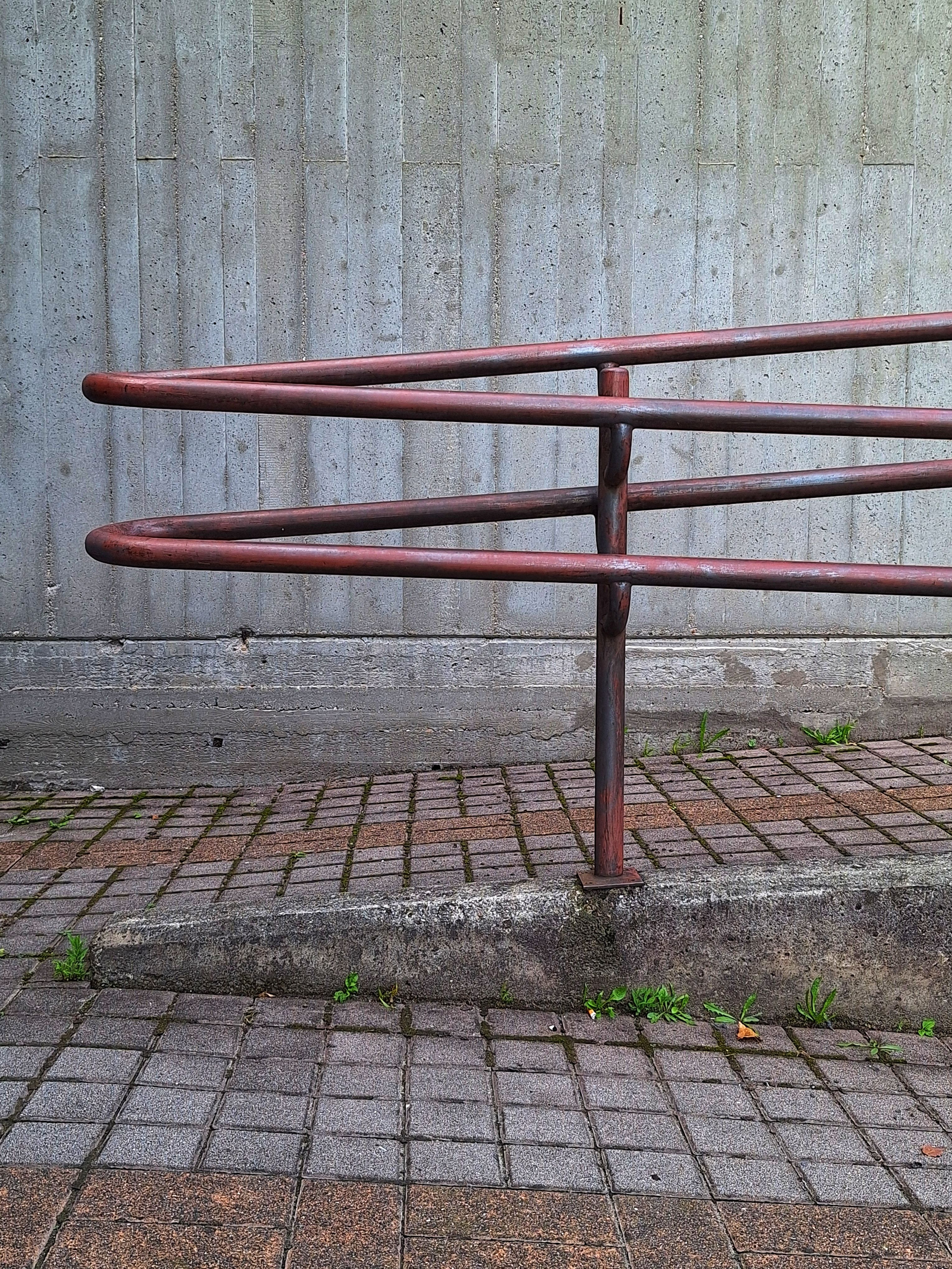 Rusty Metal Railing on Concrete Background · Free Stock Photo