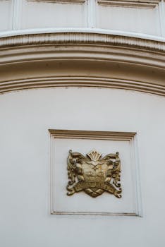 Close-up of a historic building facade in Buenos Aires, Argentina with ornate architectural details.