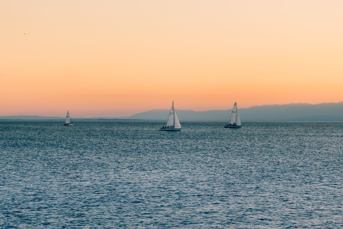 Foto profissional grátis de água, alvorecer, barcos