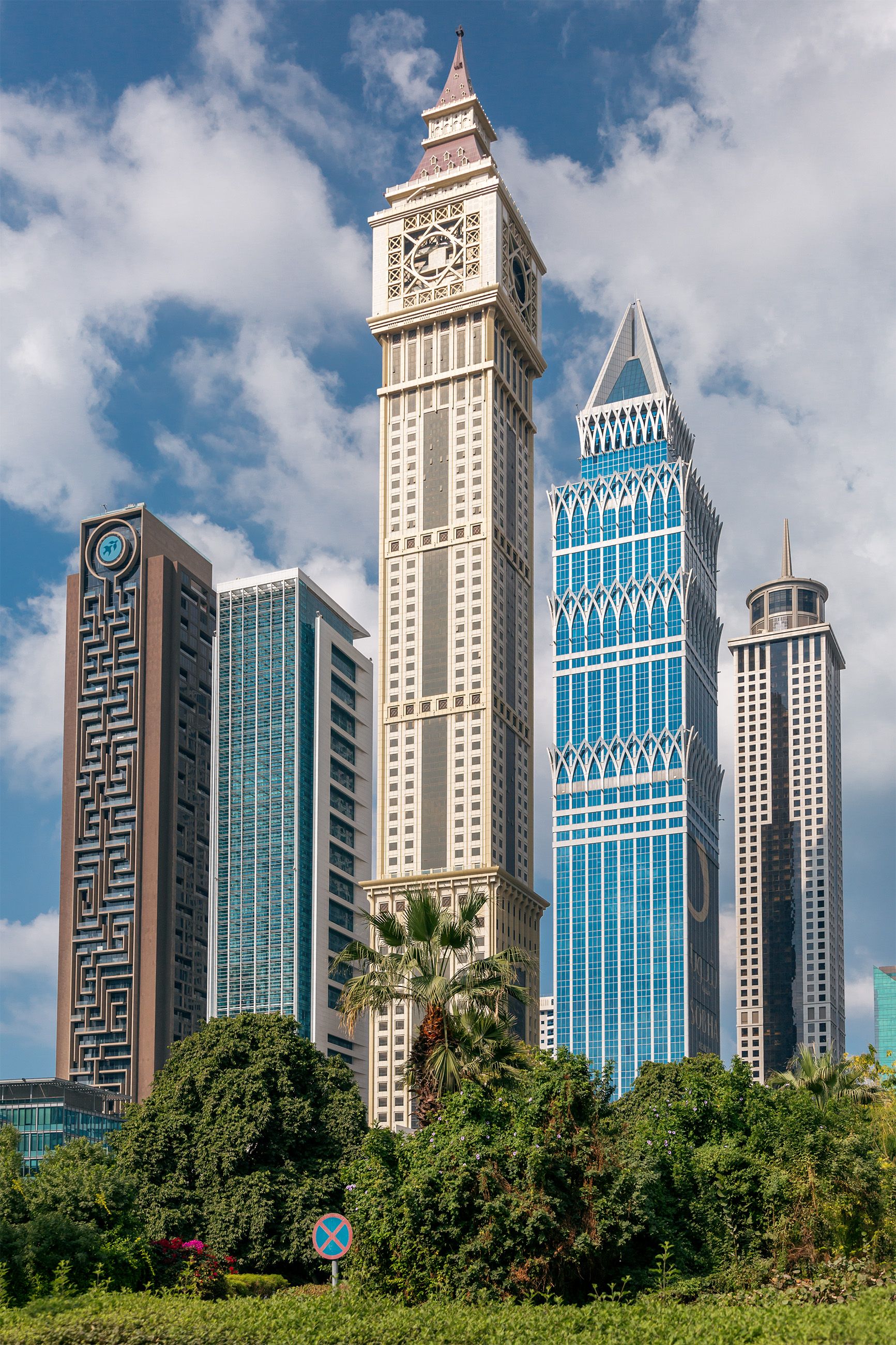 Modern office towers in Dubai International Financial Centre