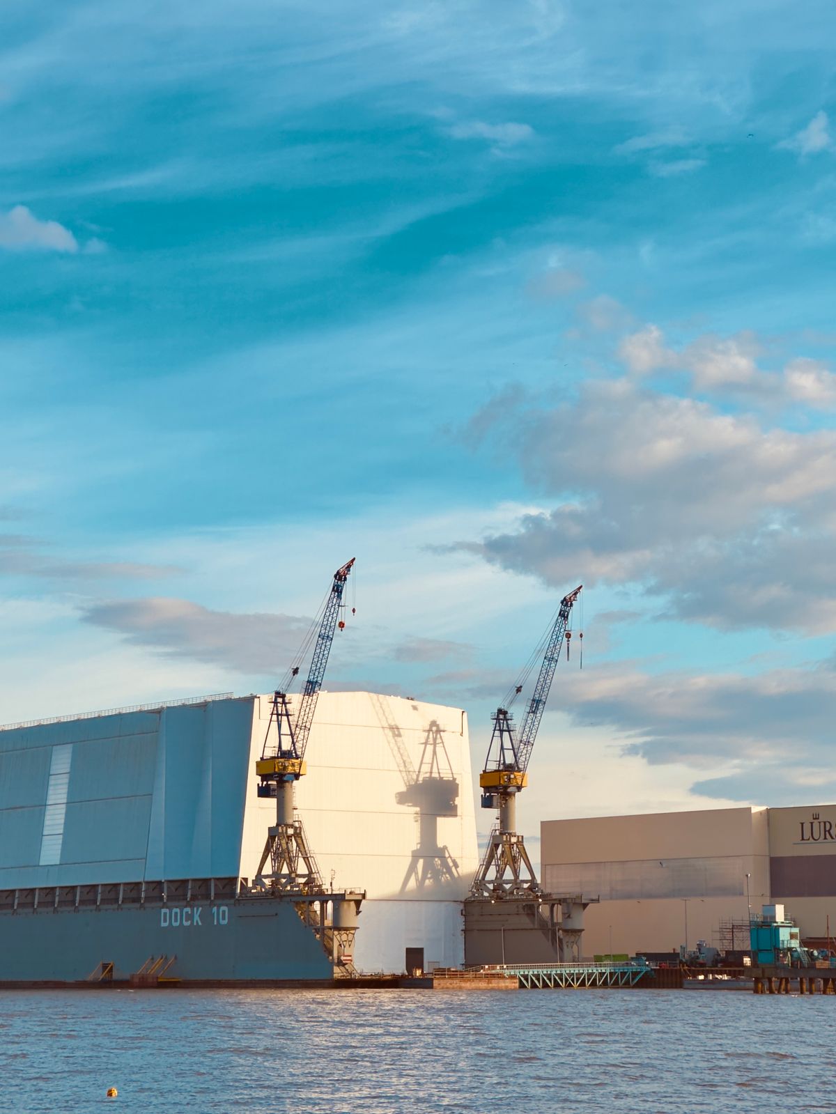 Industrial shipyard and dock infrastructure