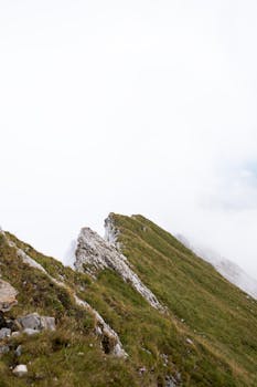 Explore the serene beauty of Hergiswil's rolling green hills and rocky peaks in Switzerland.