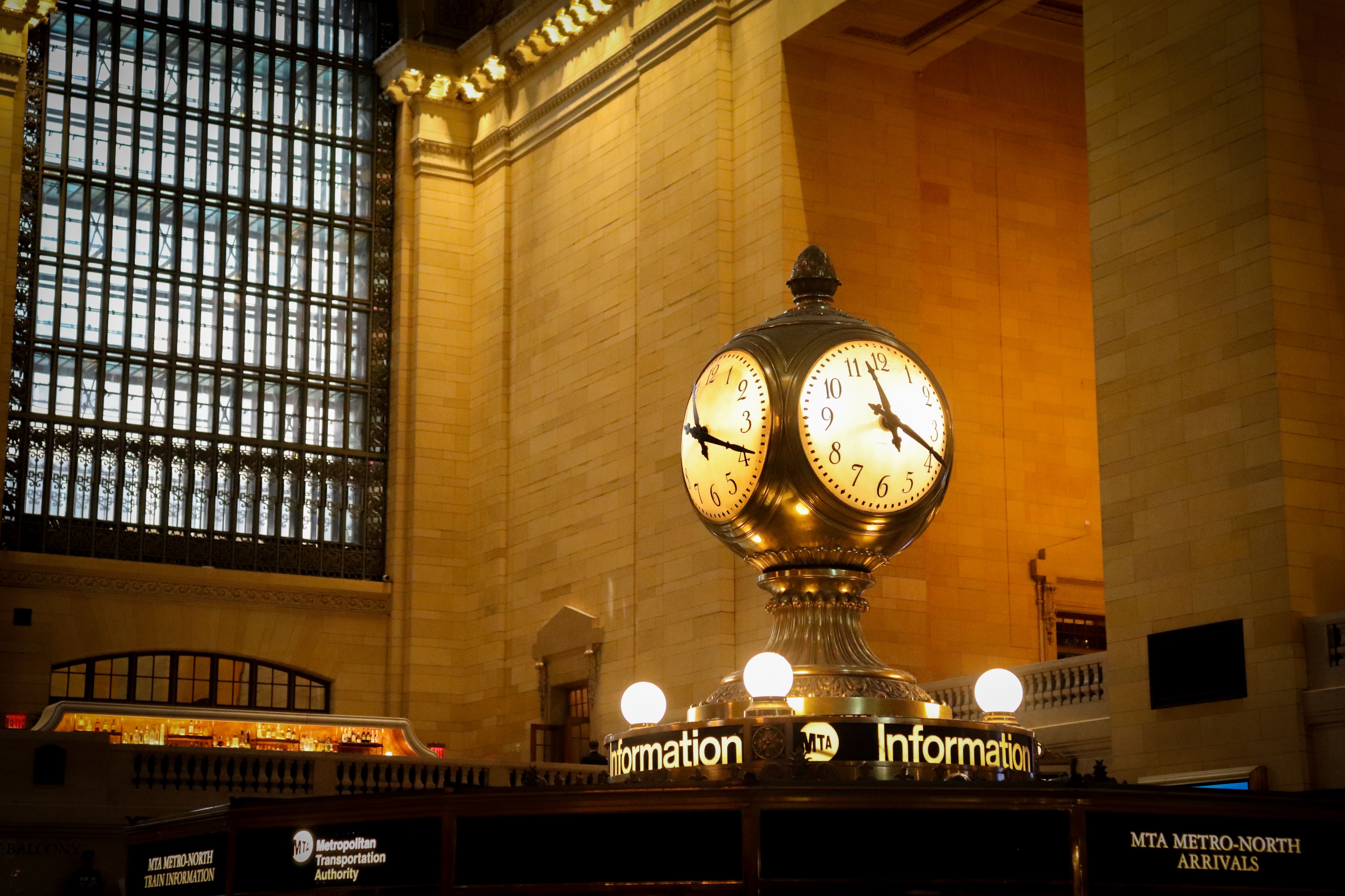 Iconic Clock at Grand Central Terminal, NYC · Free Stock Photo