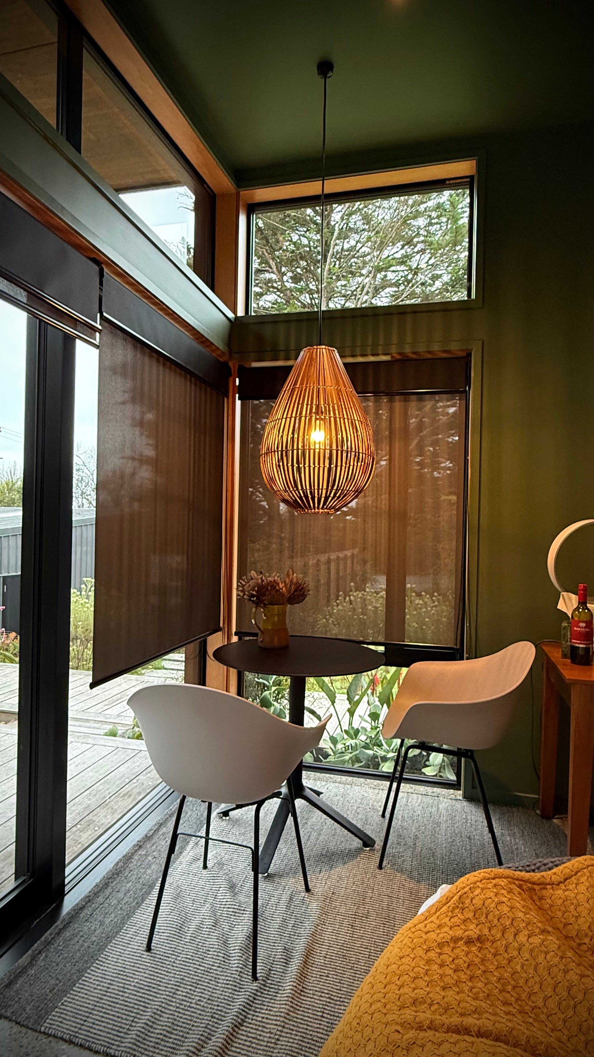 Inviting corner with modern decor in a Westport, New Zealand home.
