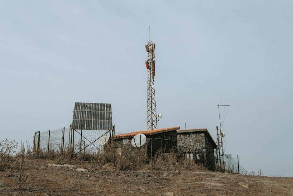 Free stock photo of antenna, arid landscape, canary islands
